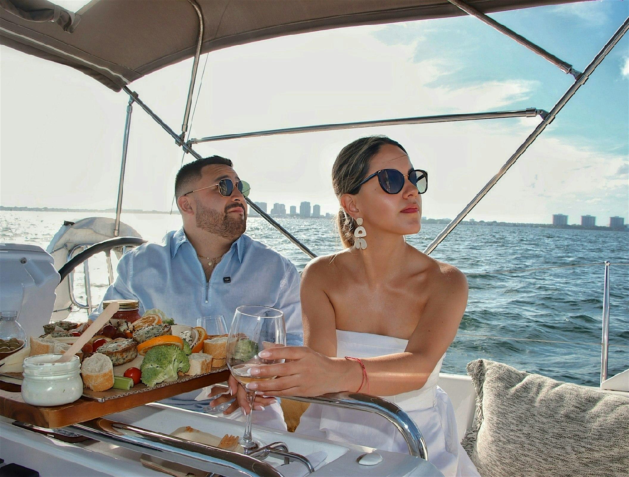 Wine Voyage – Premium Wine Tasting Aboard a Private Sailboat in Miami at Dinner Key Marina – Miami, FL