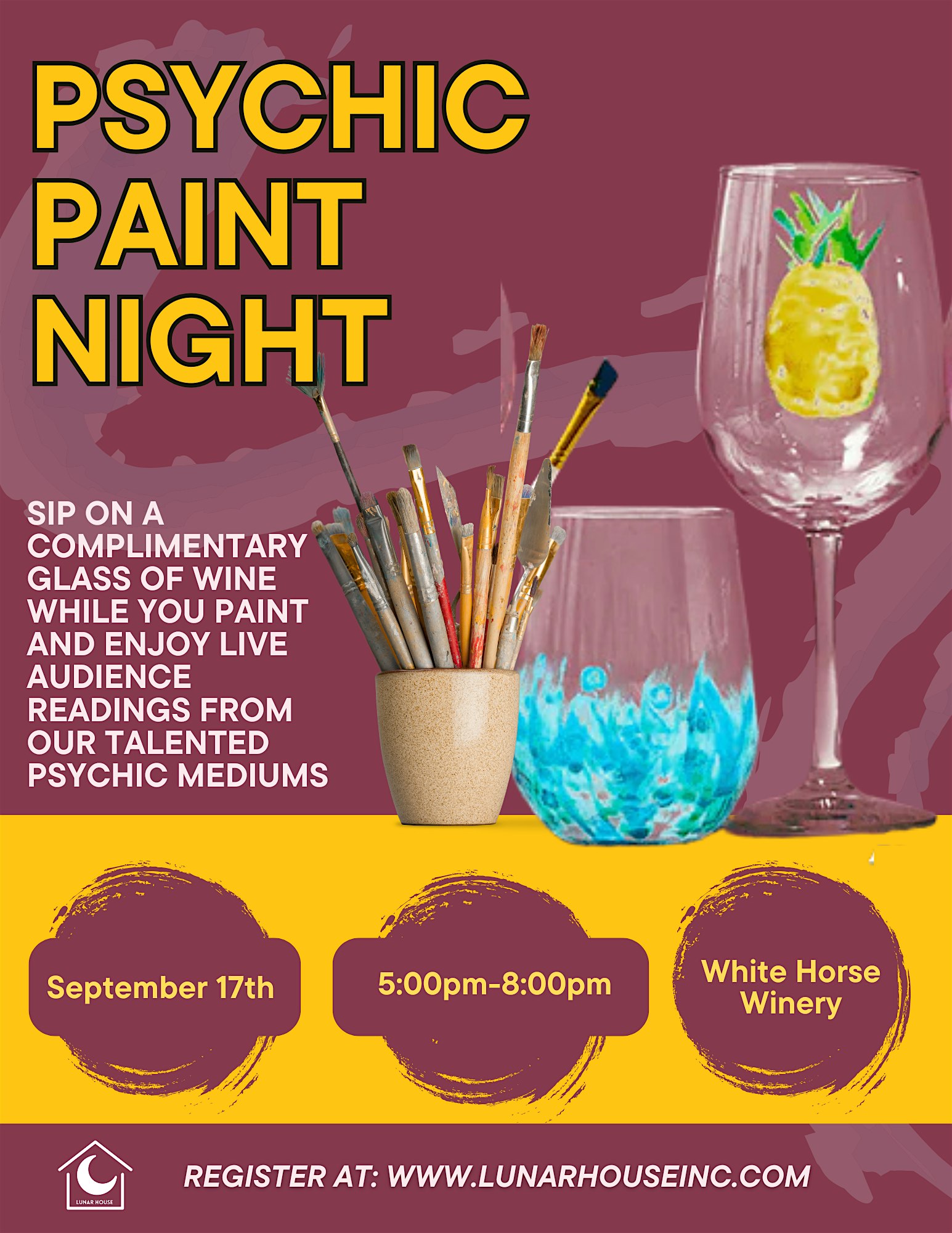 Psychic Paint Night at White Horse Winery at White Horse Winery – Hammonton, NJ