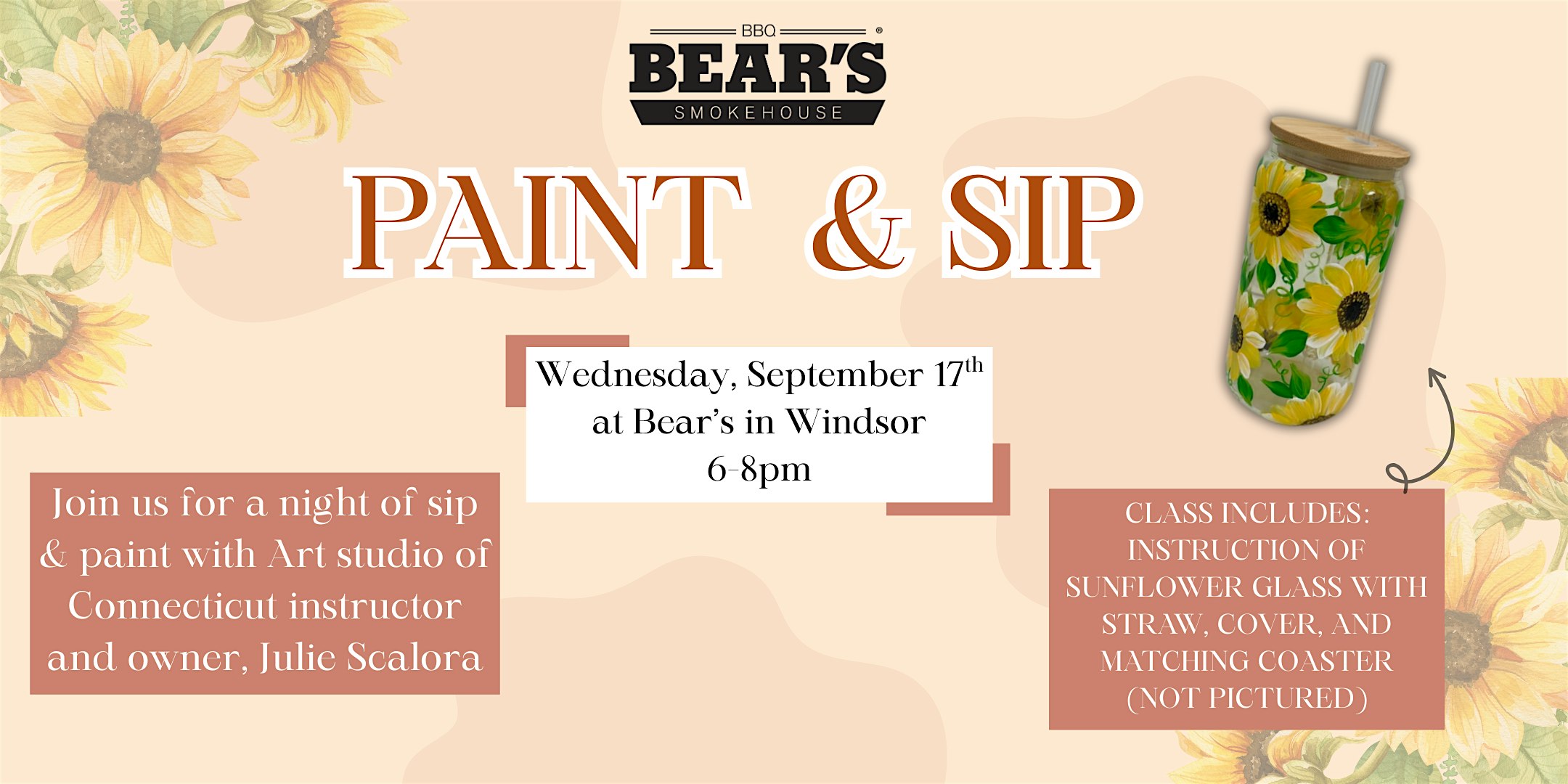 Sip & Paint at Bear’s Windsor at 2152 Poquonock Ave – Windsor, CT