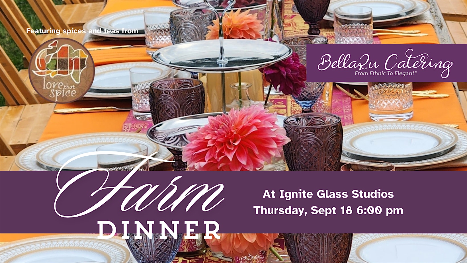 Farm Dinner at Ignite Glass Studios feat. Spices from Love That Spice at Ignite Glass Studios – Chicago, IL