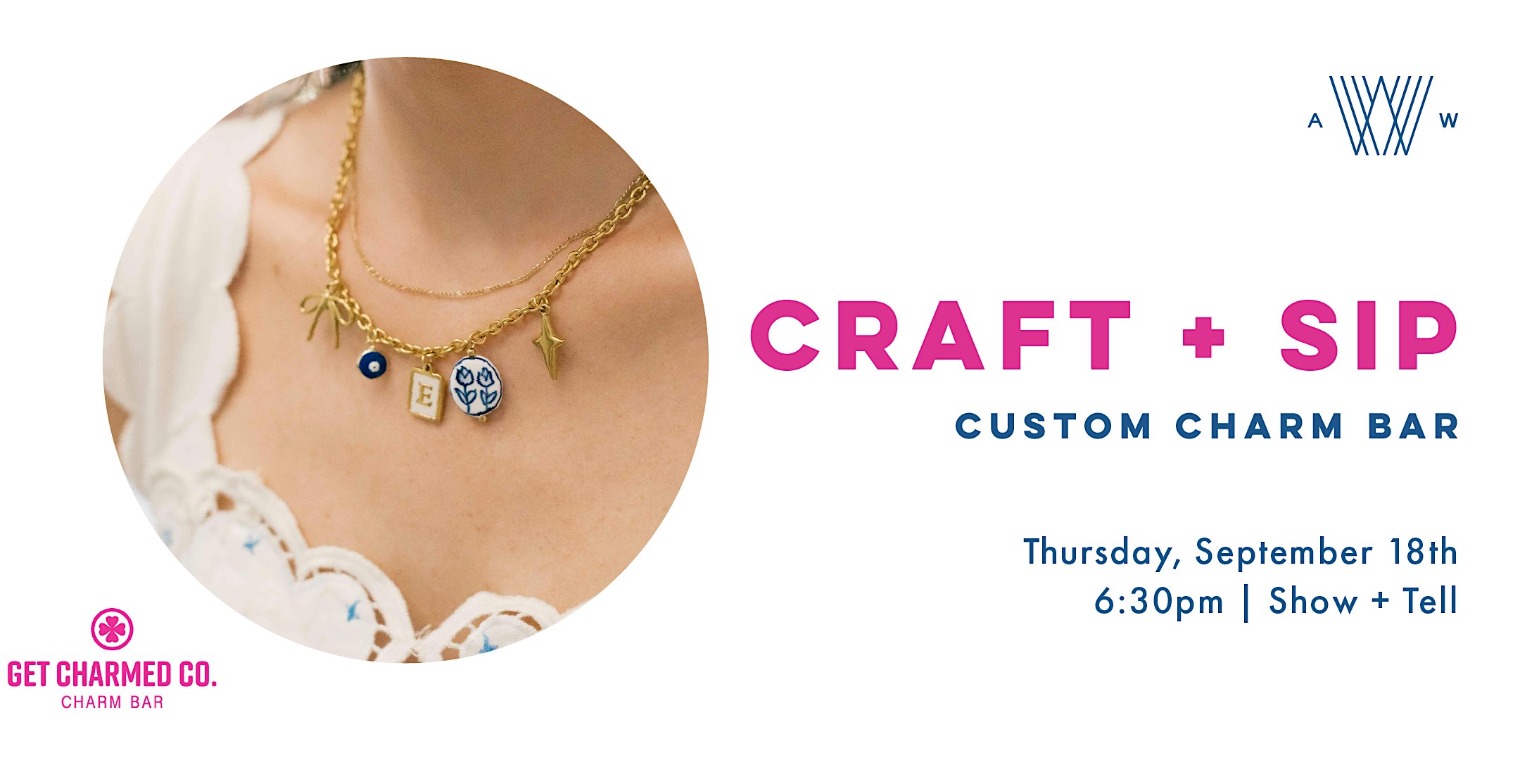 Craft + Sip Custom Charm Bar at Armature Works – Show + Tell – Tampa, FL