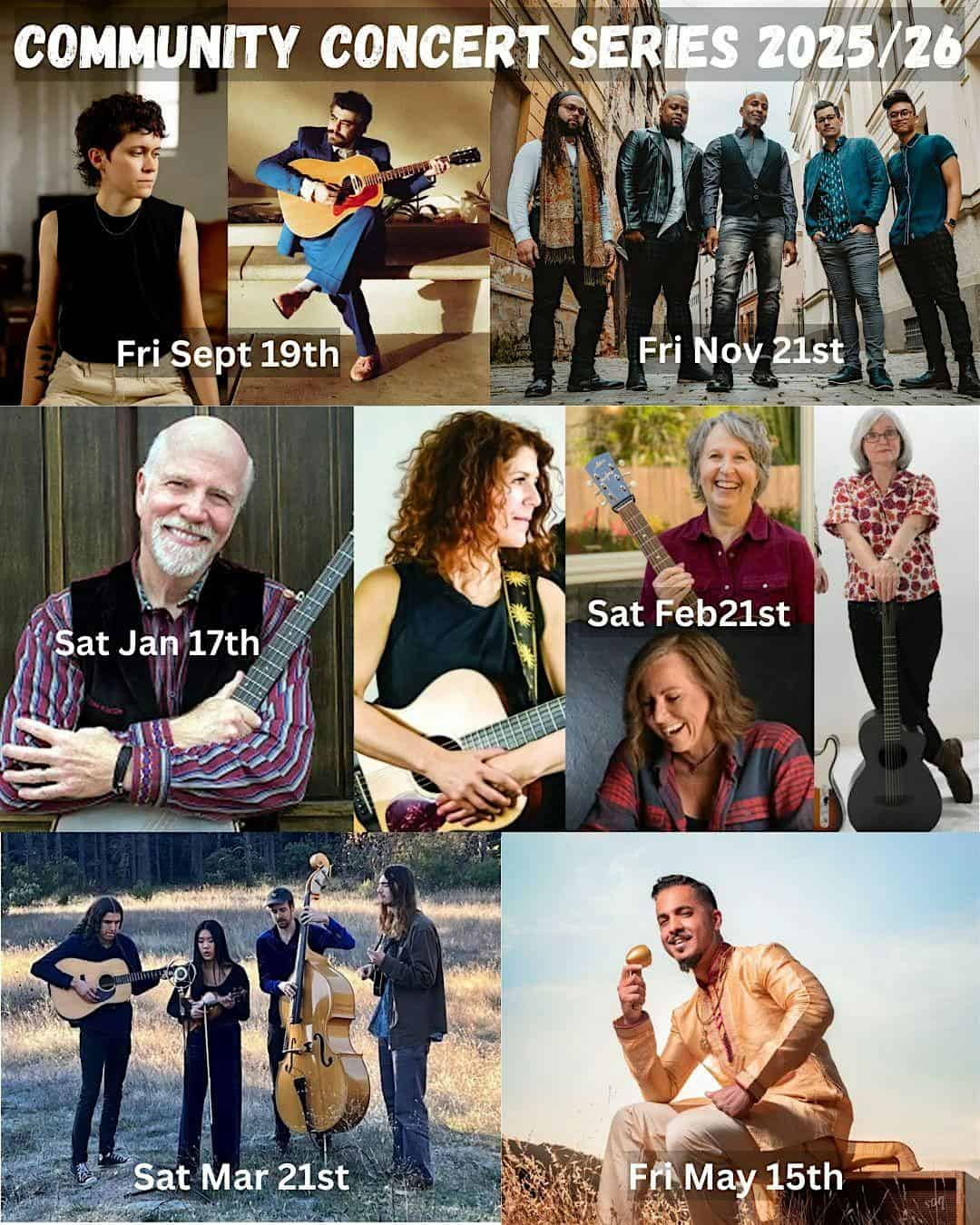 Season Tickets for Community Concert Series (previously DMCH) at Mt Diablo Unitarian Universalist Church – Walnut Creek, CA