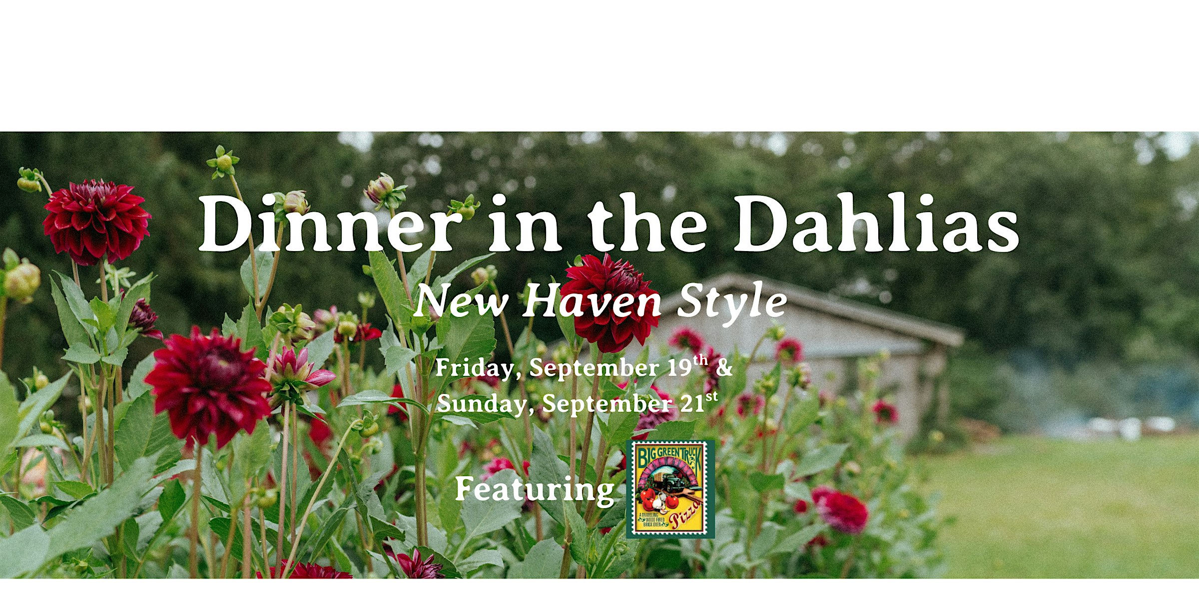 Two Meadow Farm – Dinner in the Dahlias – New Haven Style at 157 Upper State St – North Haven, CT