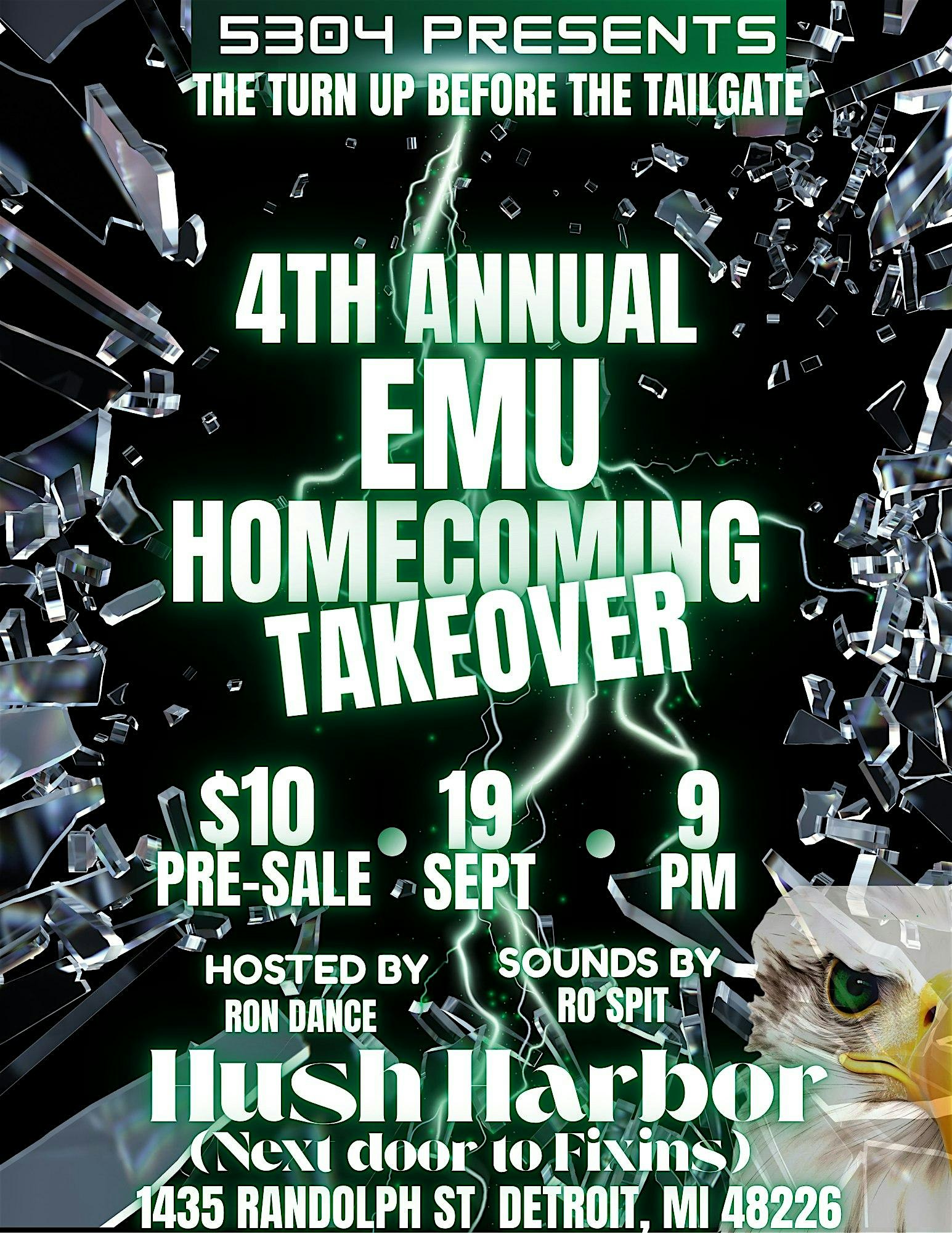 4th Annual Homecoming Takeover at Hush Harbor (next doort to Fixins) – Detroit, MI
