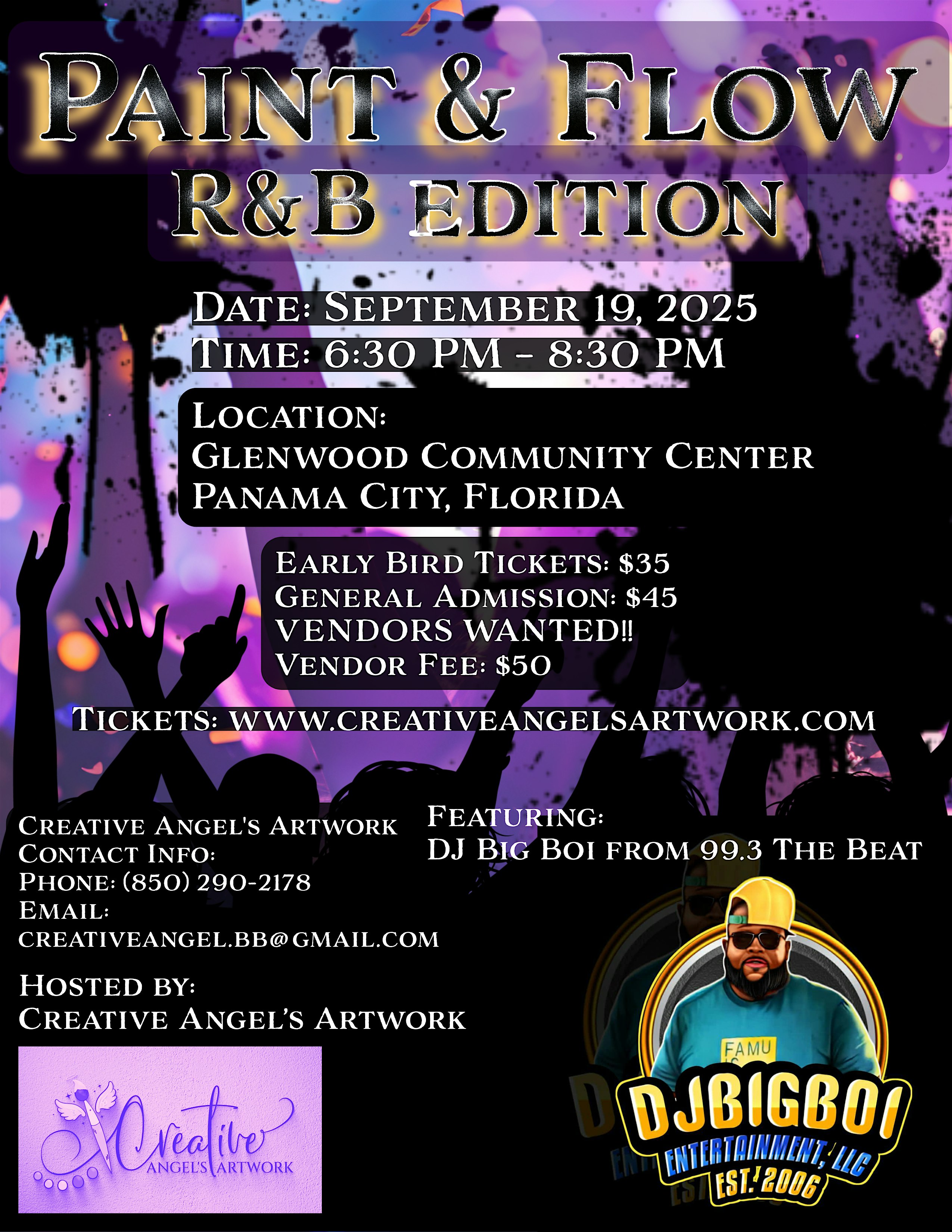 Paint & Flow: R&B Edition at Glenwood Community Center – Panama City, FL