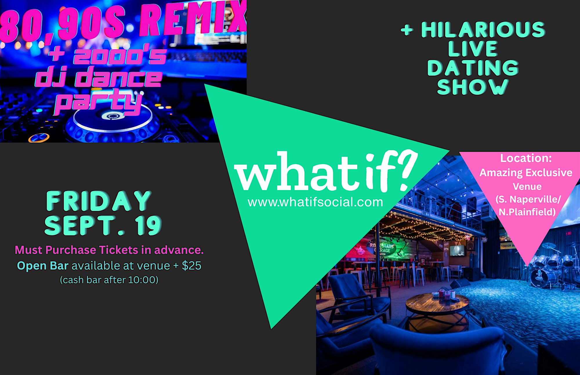 Back to the 80s, 90s & 2000s – DJ + Live Dating Show! at Rockstars Garage – Plainfield, IL
