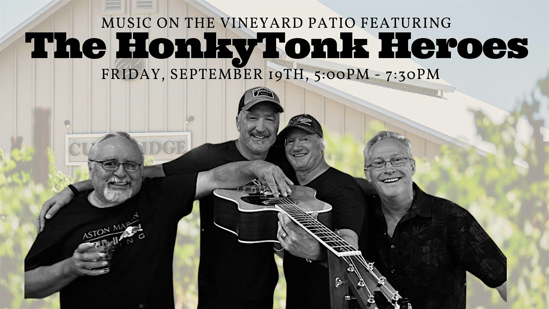 Music on the Vineyard Patio with The HonkyTonk Heroes at Cuda Ridge Wines – Livermore, CA