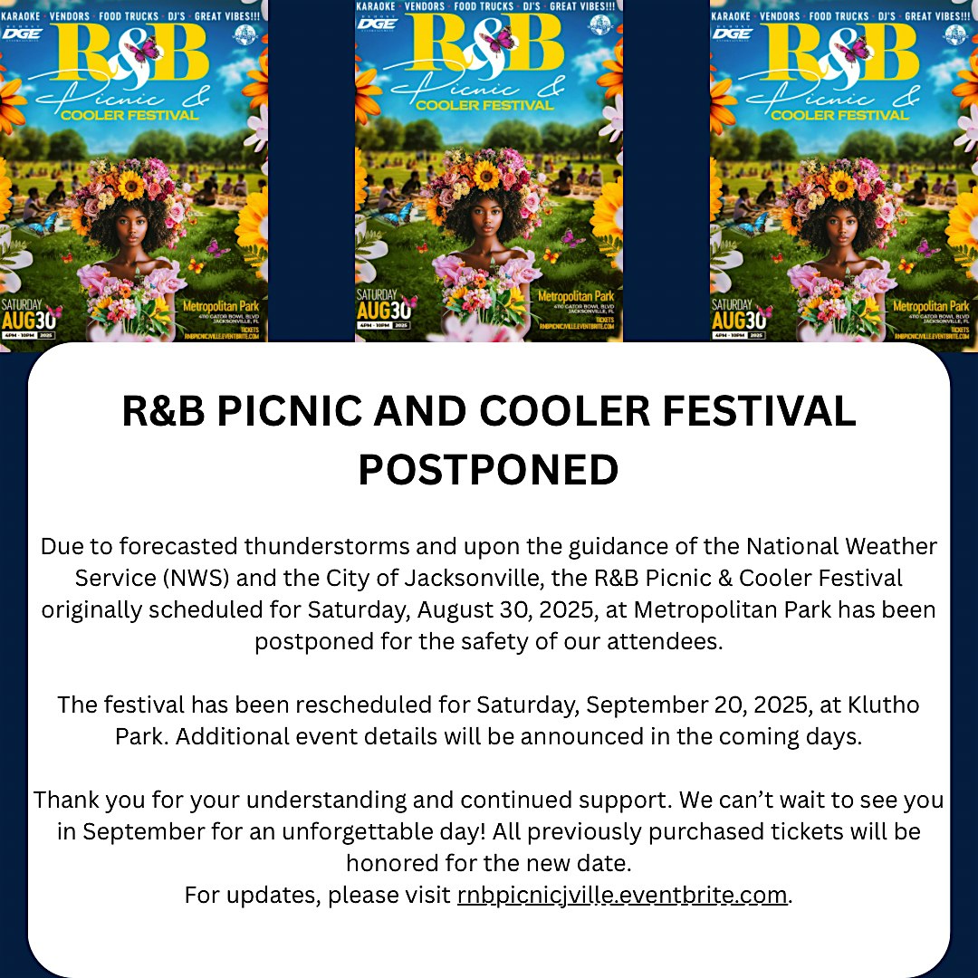 RnB PICNIC & COOLER FEST at Henry J. Klutho Park – Jacksonville, FL