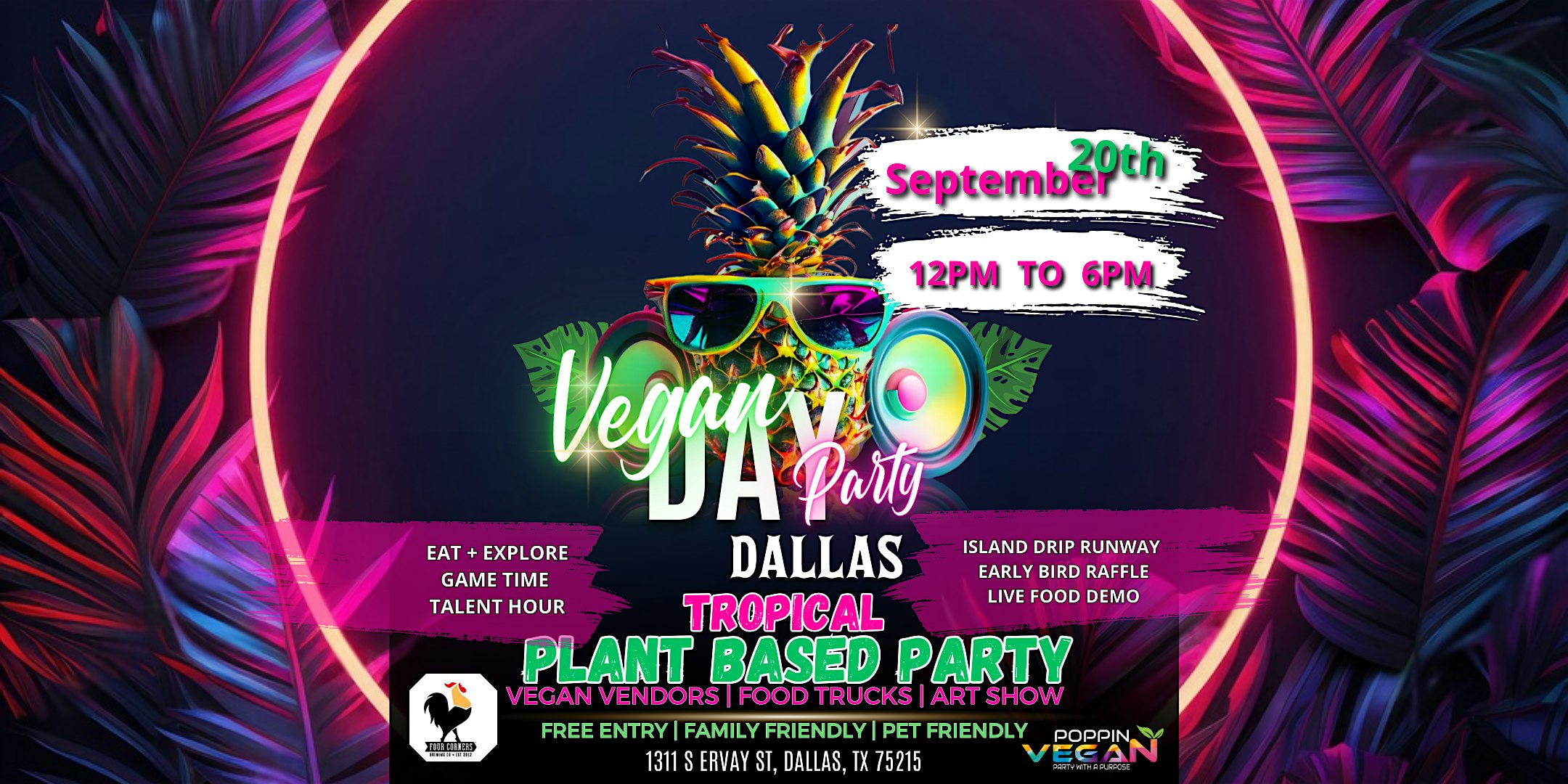 Vegan Day Party Dallas at Four Corners Brewing Company – Dallas, TX