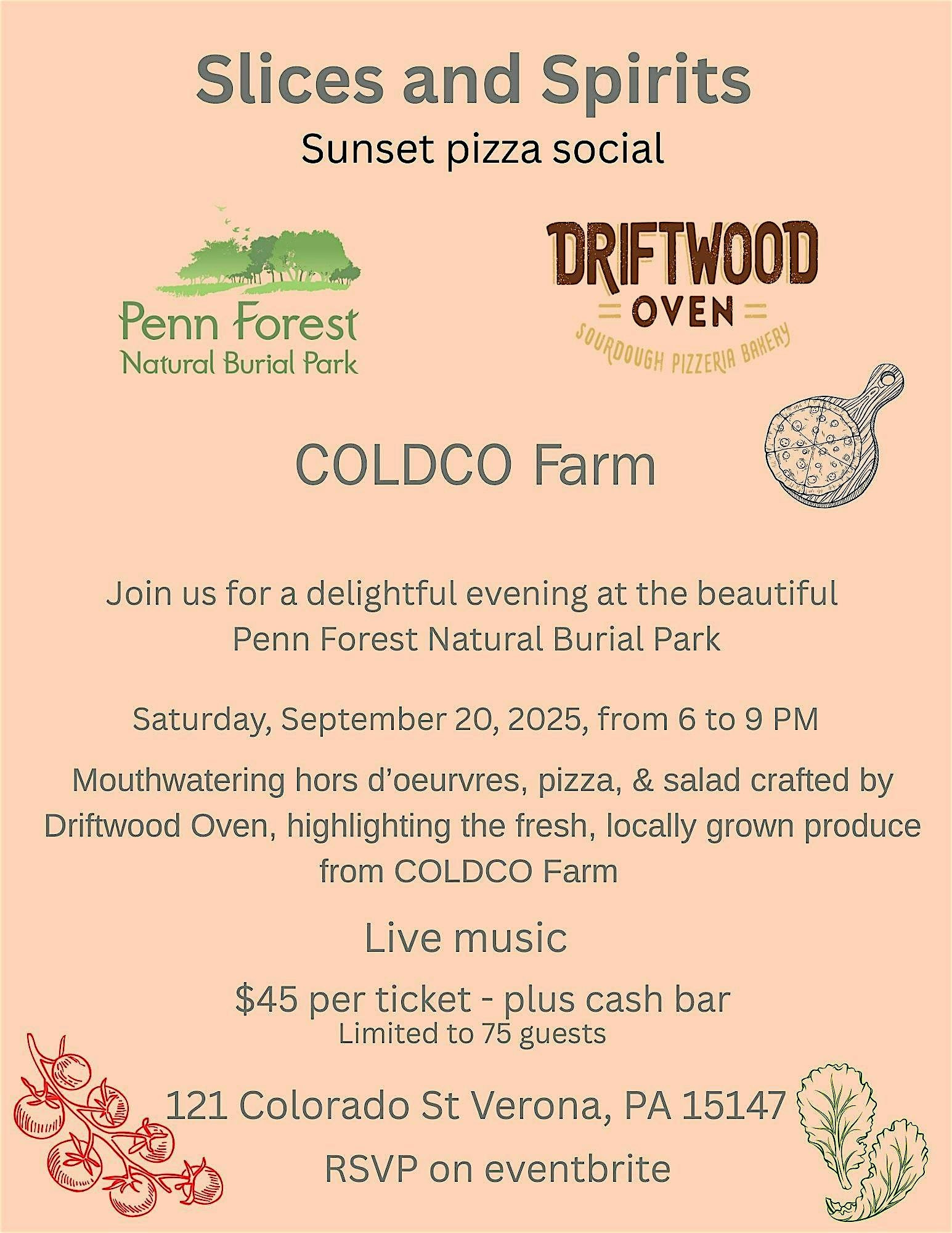 Slices & Spirits at Penn Forest Natural Burial Park – Verona, PA