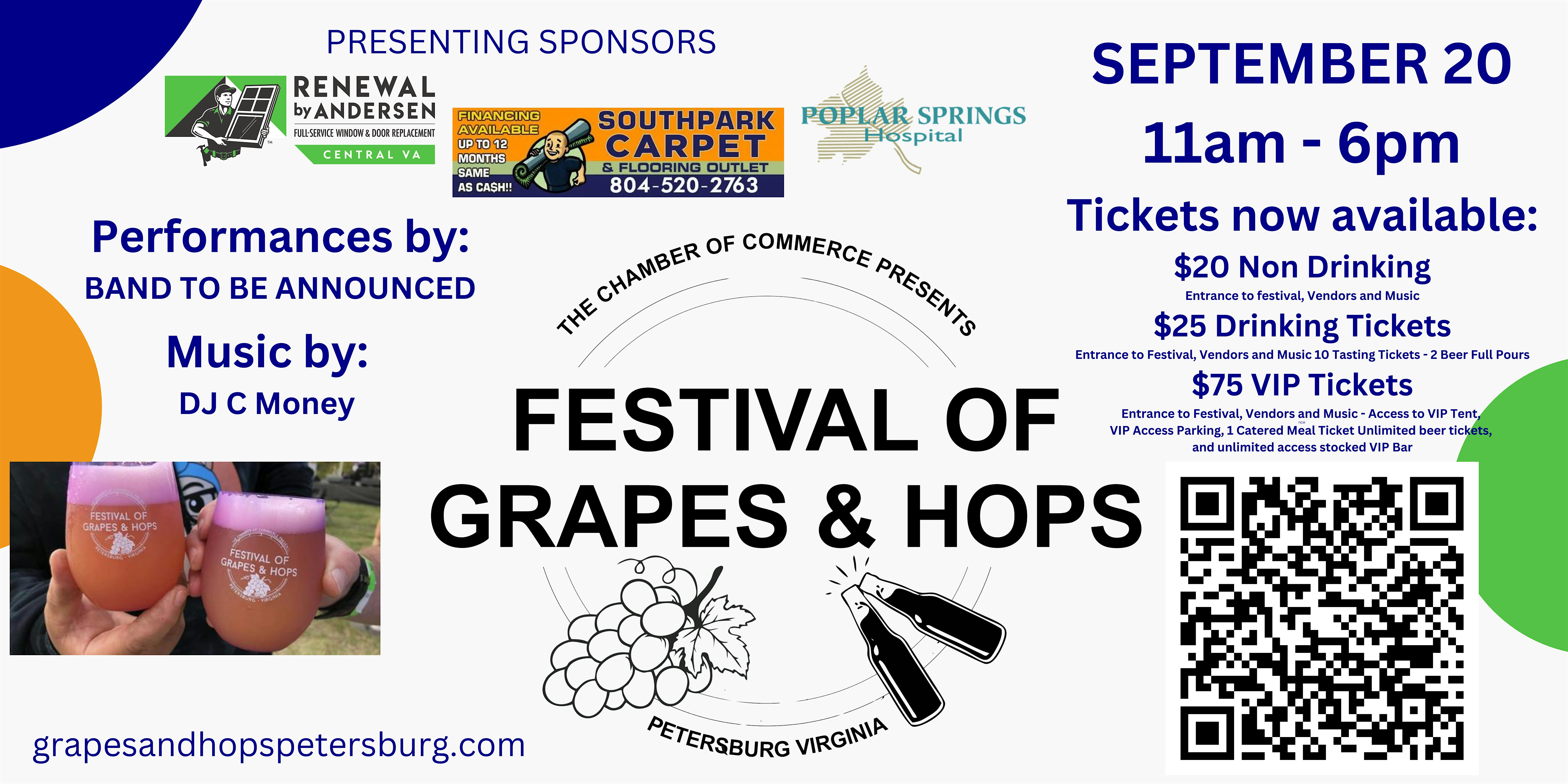 2025 Festival of Grapes & Hops at The Old Town Harbor Festival Park – Petersburg, VA
