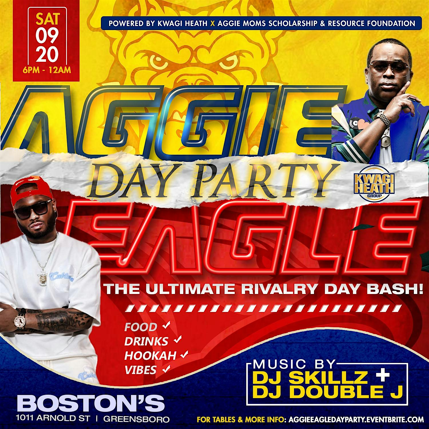 AGGIE EAGLE DAY PARTY “The Ultimate Rivalry Day Bash” at Boston’s – Greensboro, NC