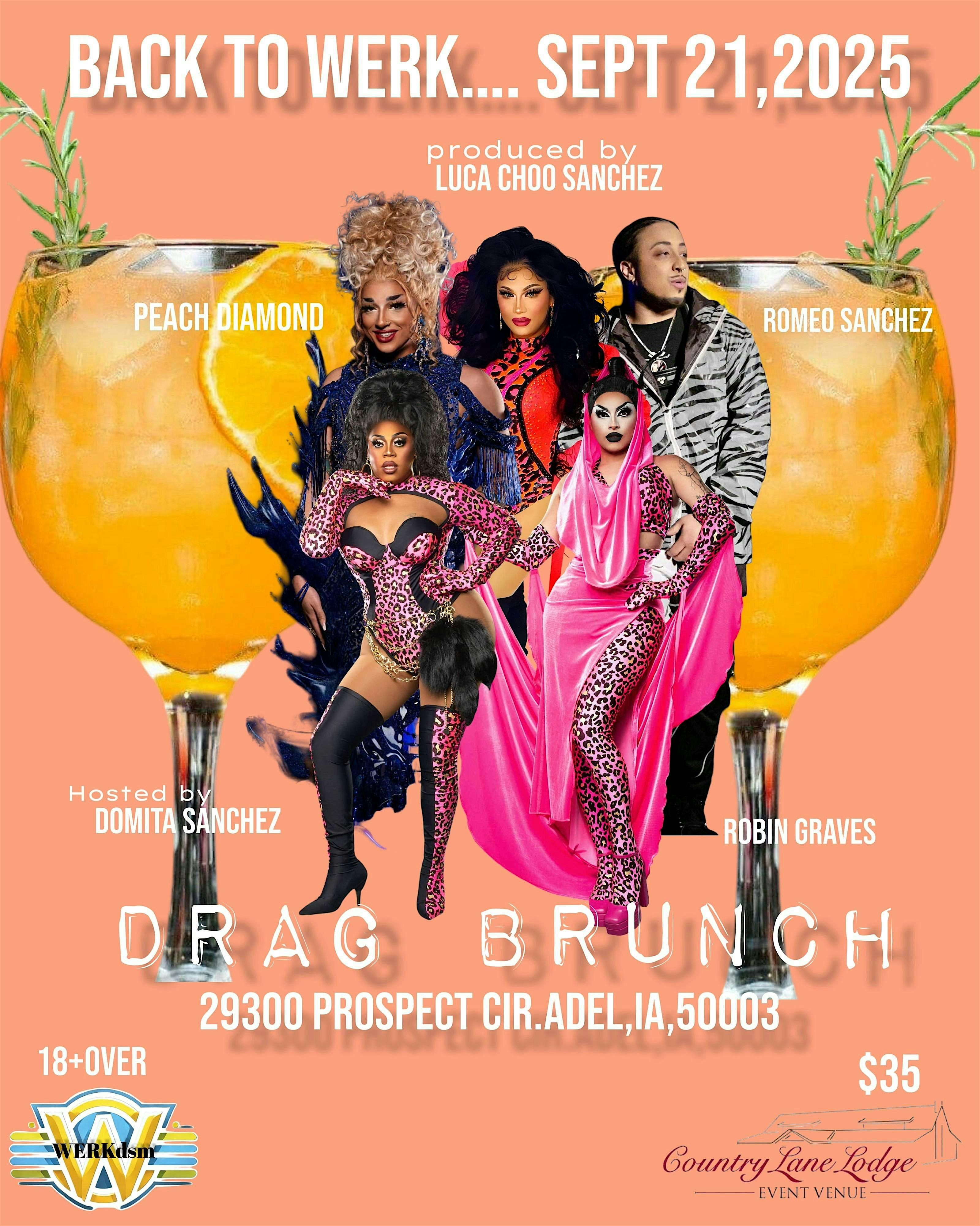 Back to WERK Drag Brunch! at Country Lane Lodge – Adel, IA