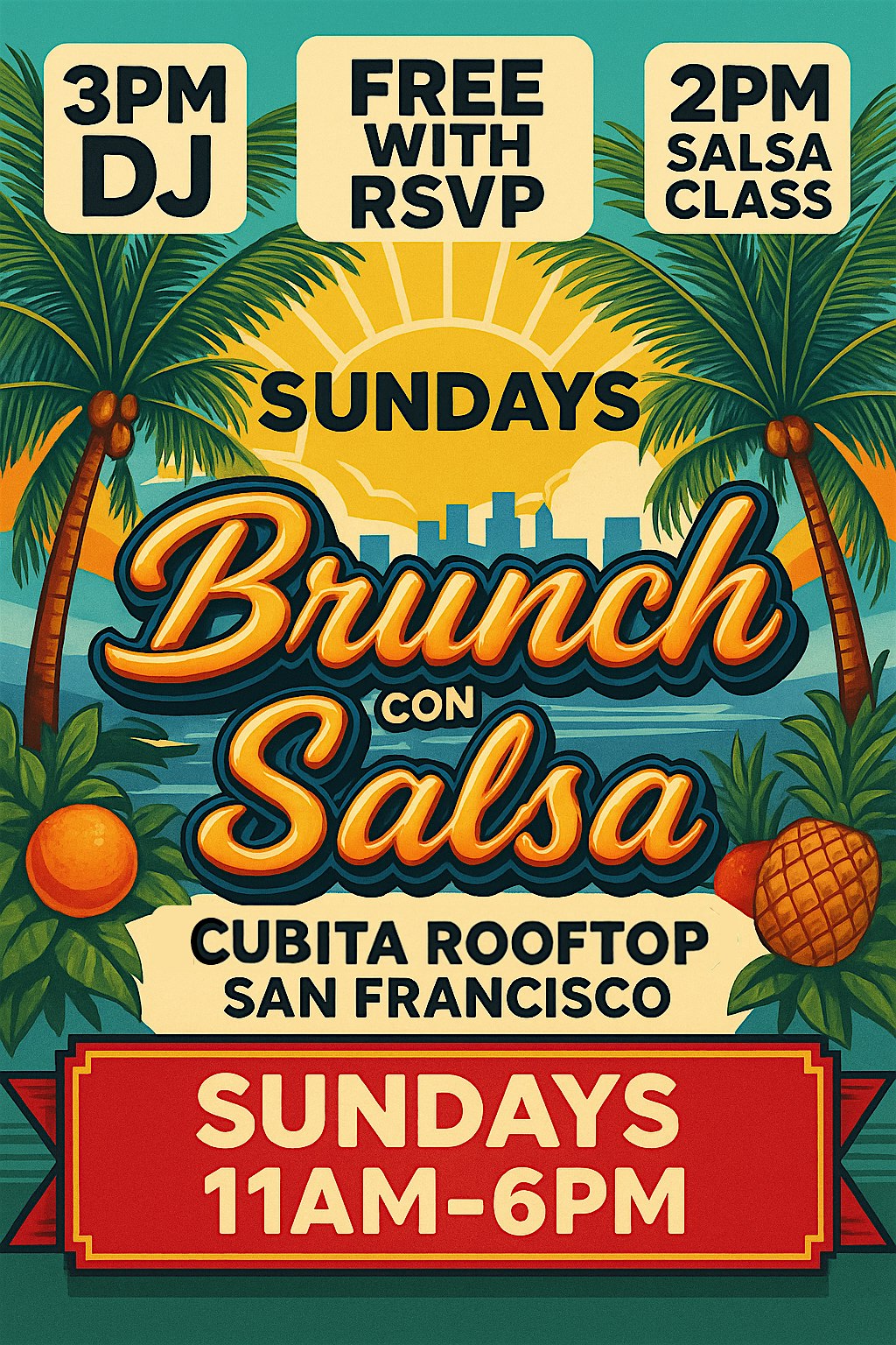 Brunch con Salsa – Sundays in San Francisco! Brunch, Salsa Class & Social at Cubita – San Francisco, CA