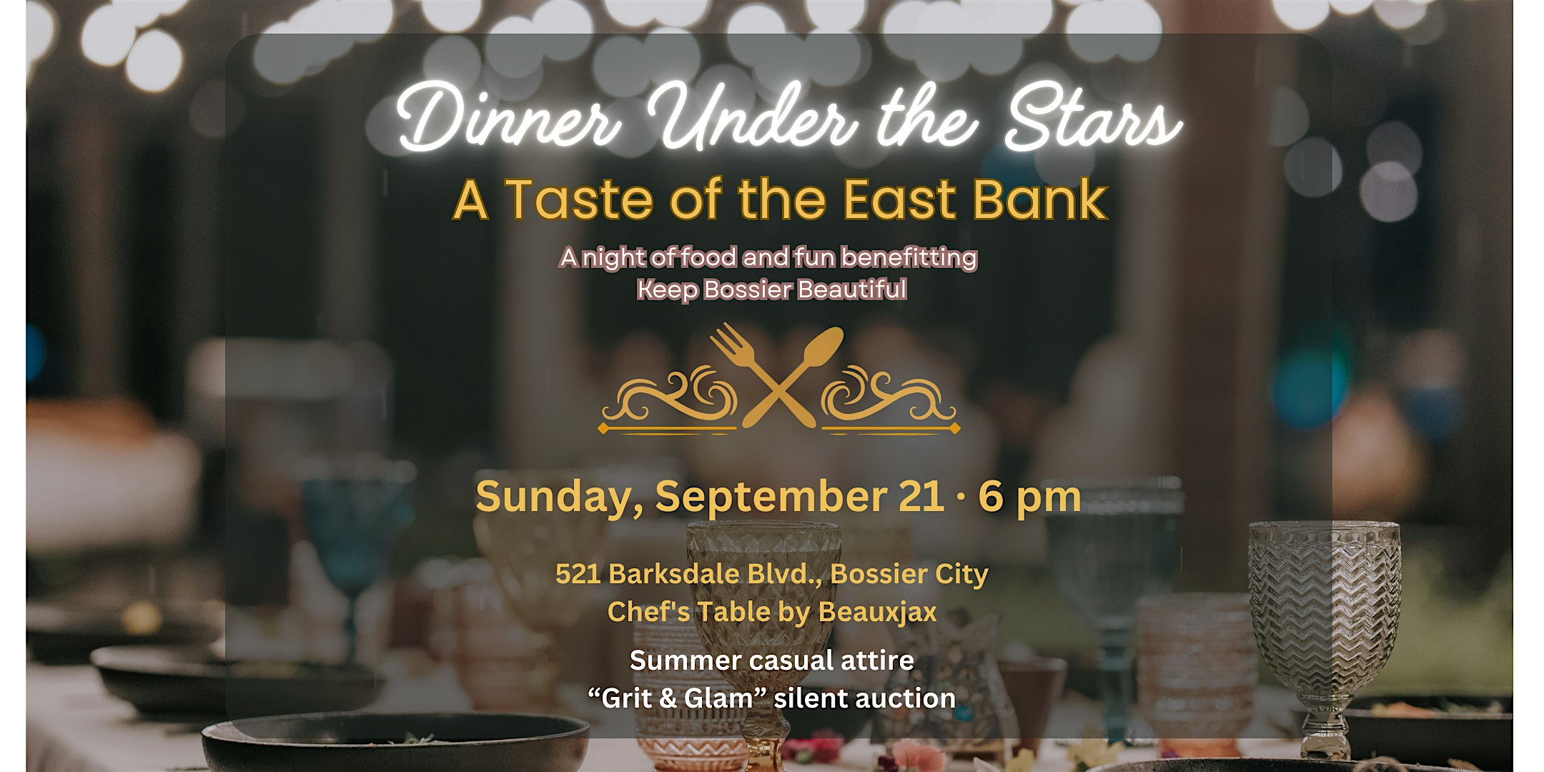 Dinner Under the Stars: A Taste of the East Bank at Chef’s Table by Beauxjax – Bossier City, LA