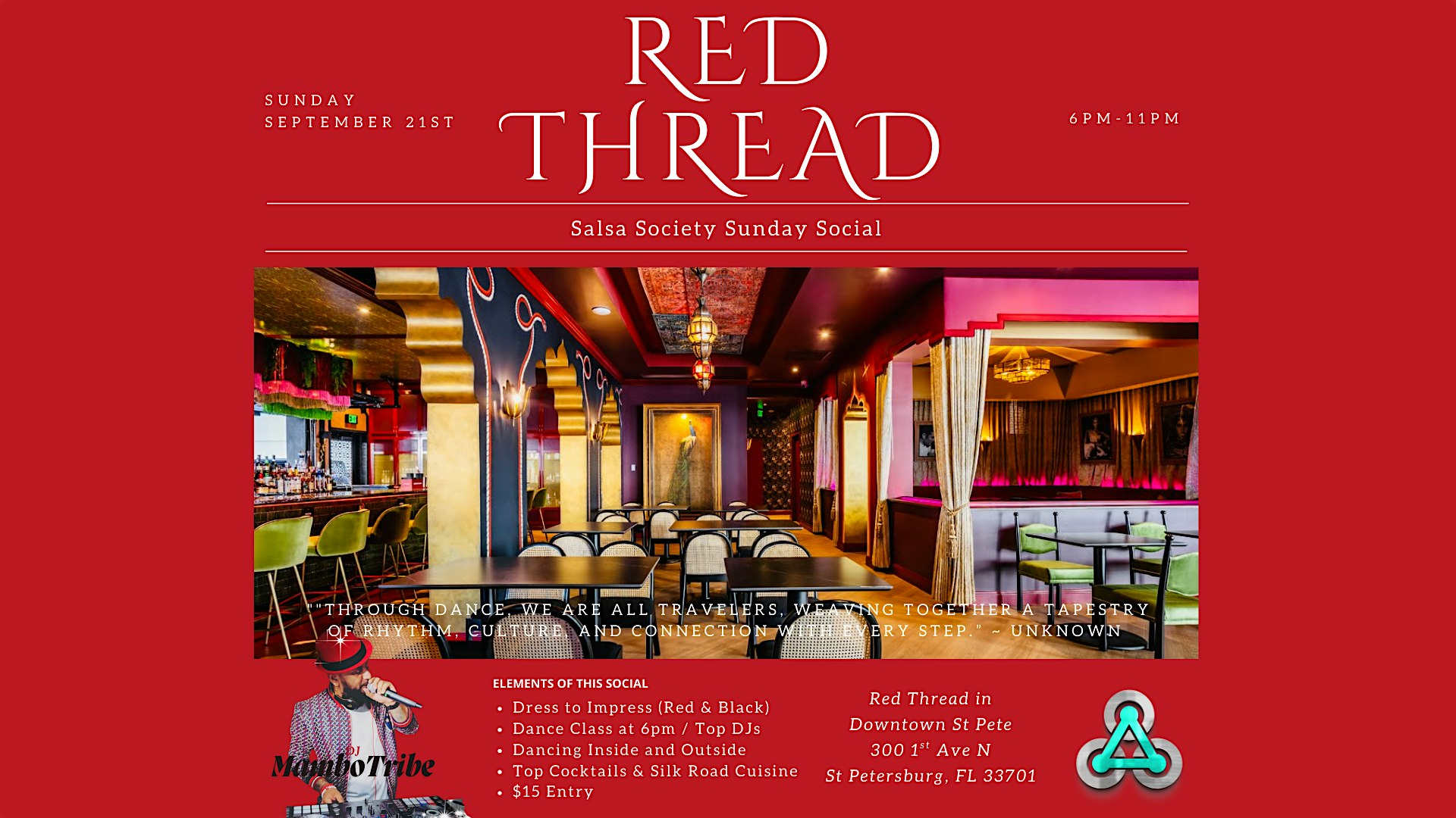 Red Thread: Salsa Society Sunday Social at Red Thread – St. Petersburg, FL