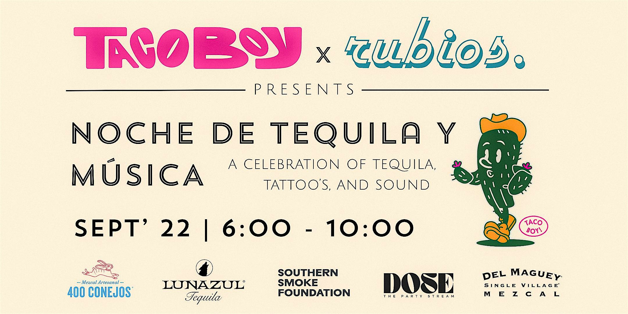 Noche De Tequila y Musica at Taco Boy Charleston – Charleston, SC