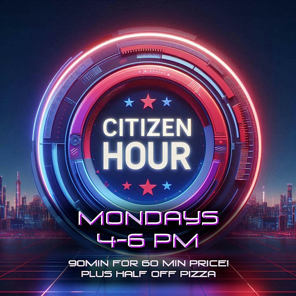 | Citizen Hour | 50% off Pizzas 4-6 pm at District 57! at 1526 Alleghany St – Charlotte, NC