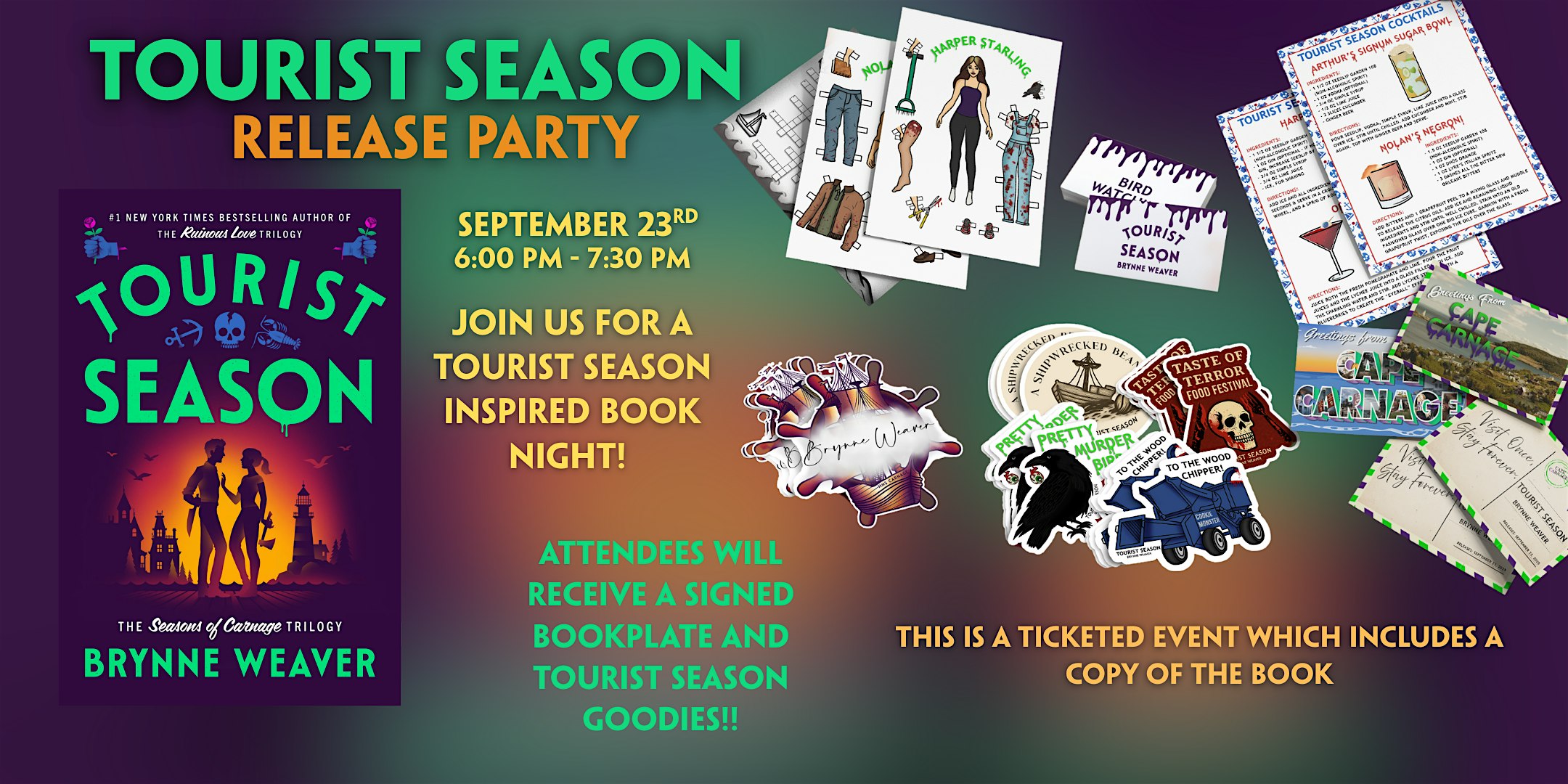 Tourist Season by Brynne Weaver — Release Party at Shelf Love at Shelf Love – Austell, GA