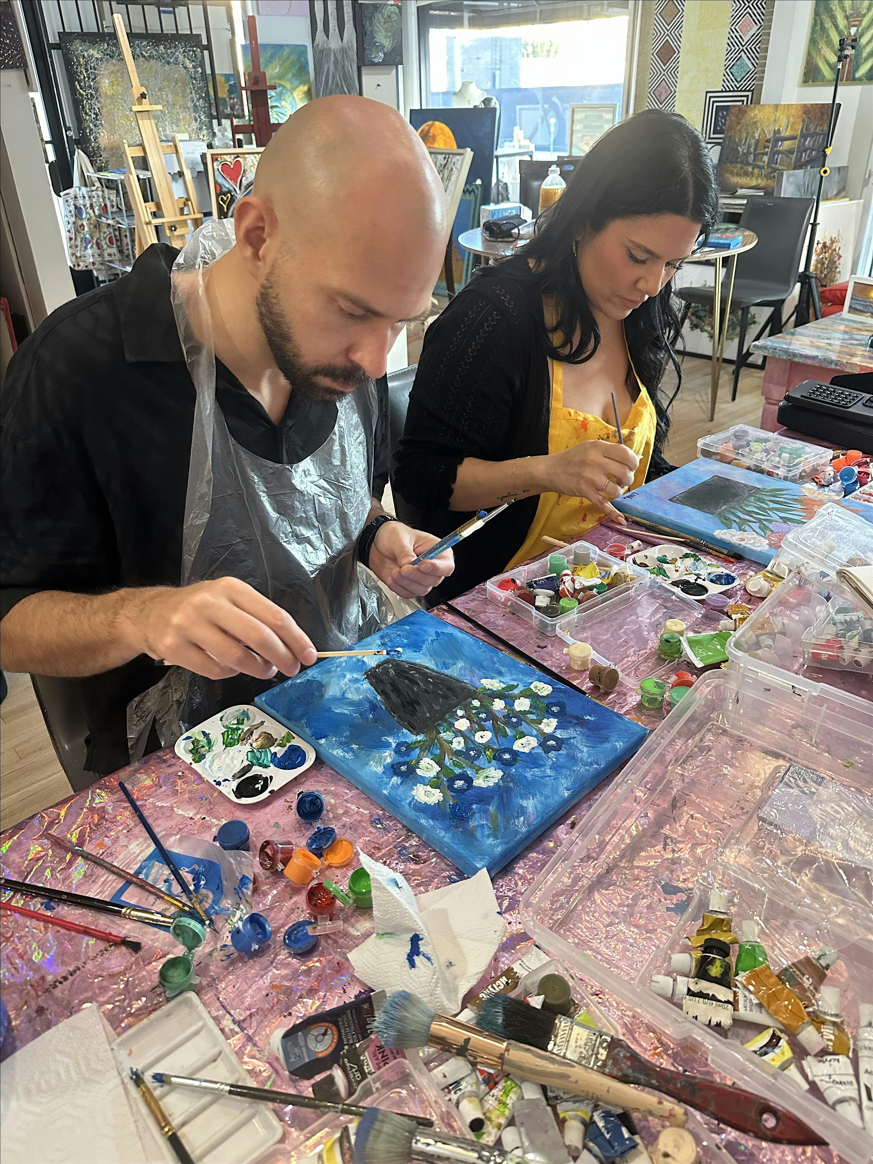 PAINT and SIP. Art Cafe in LA. Paint&Sip Night at AzziArt Gallery.SPECIAL at AzziArt Gallery LA – Los Angeles, CA