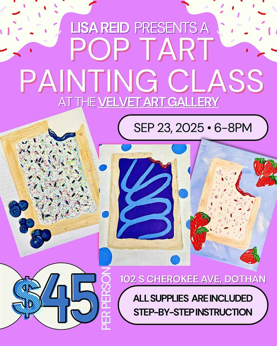Pop Tart Paint Party at Southern Strokes Art – Dothan, AL