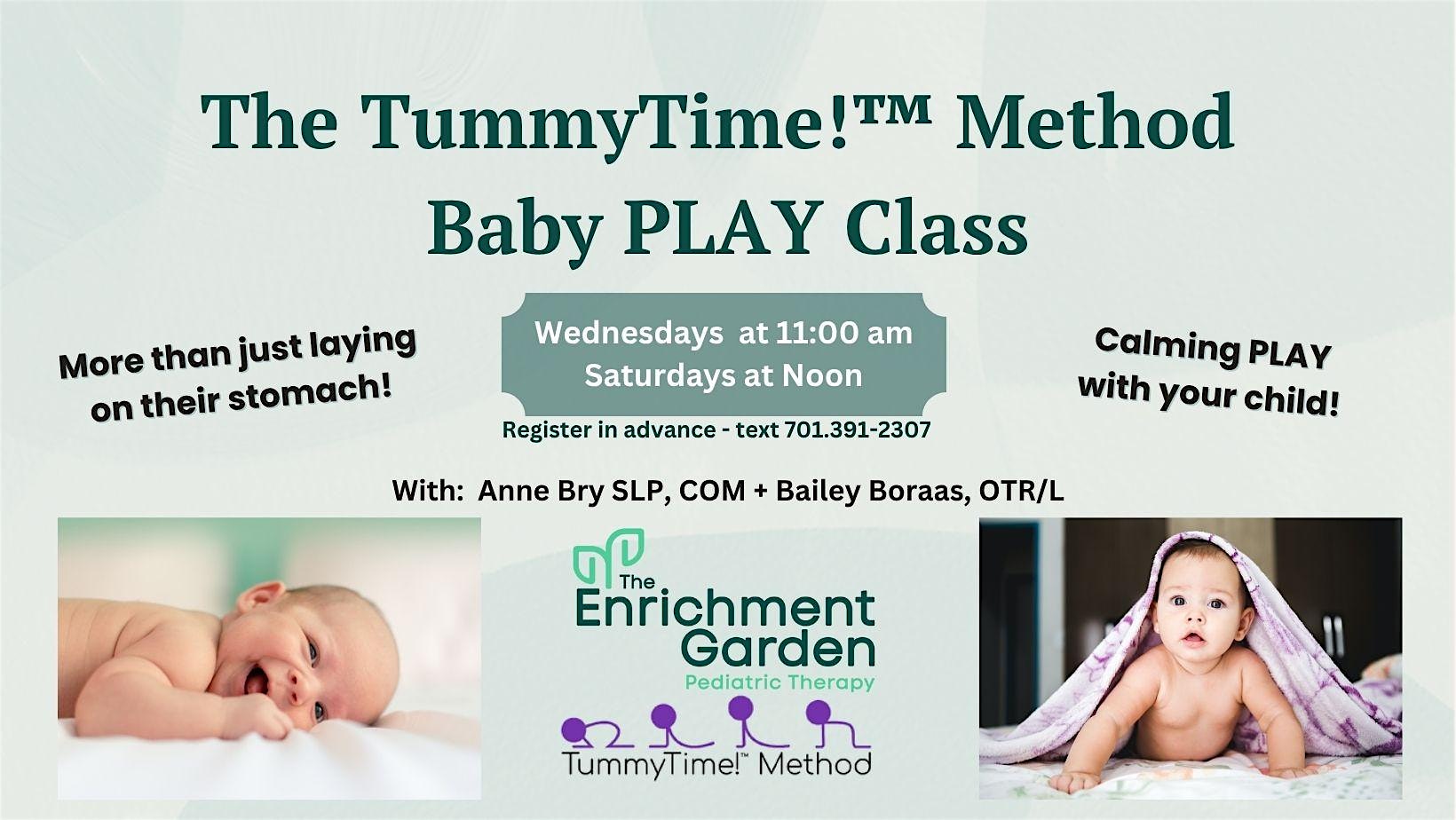 The TummyTime!™ Method Baby PLAY Class at The Enrichment Garden – Bismarck, ND