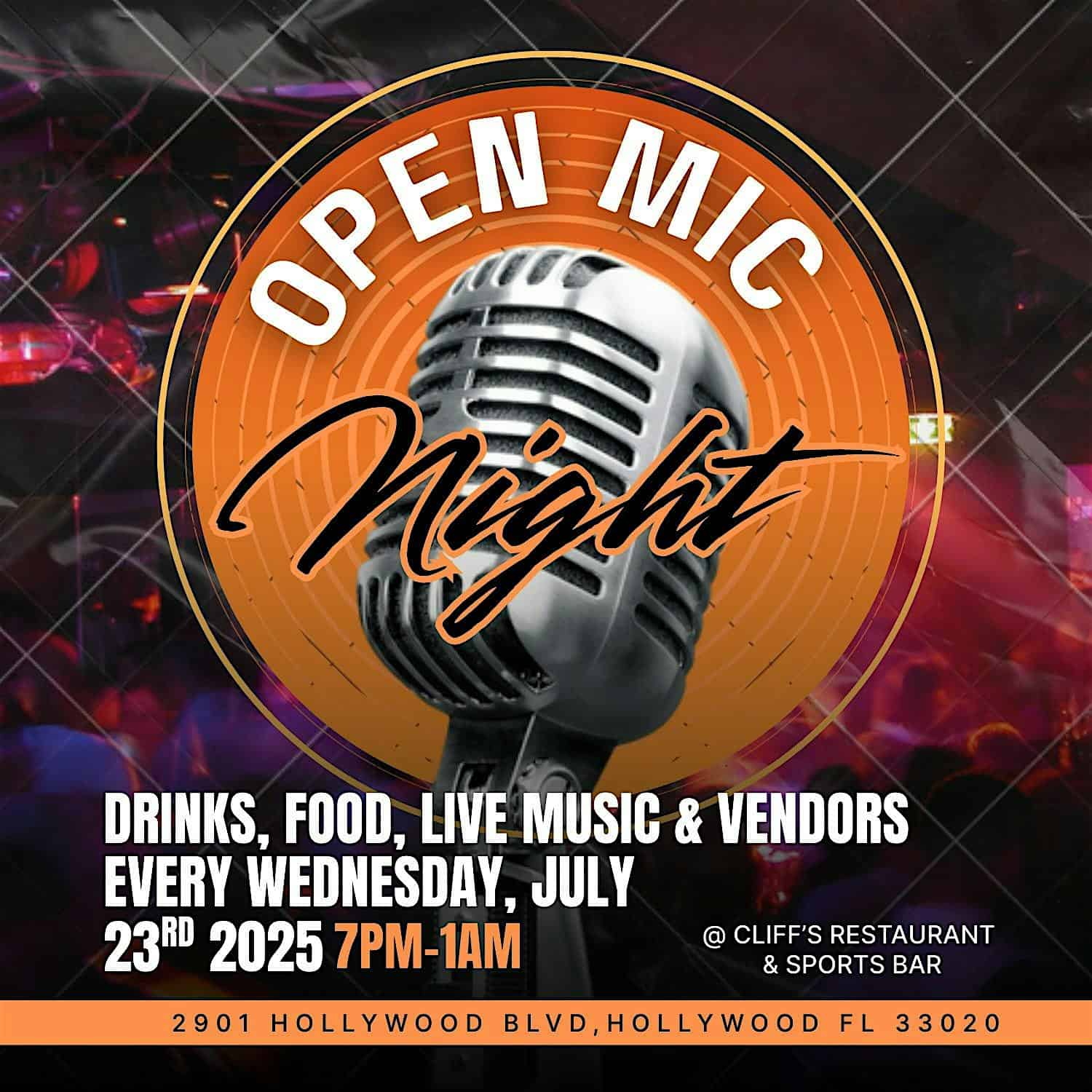 Soul United Poetry/Open Mic Night! at 2901 Hollywood Blvd – Hollywood, FL
