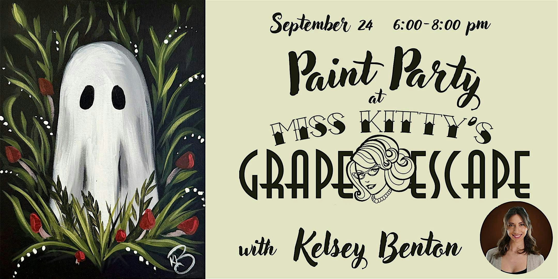 Ghostly Paint Party @ Miss Kitty’s Grape Escape! at The Grape Escape – Galena, IL
