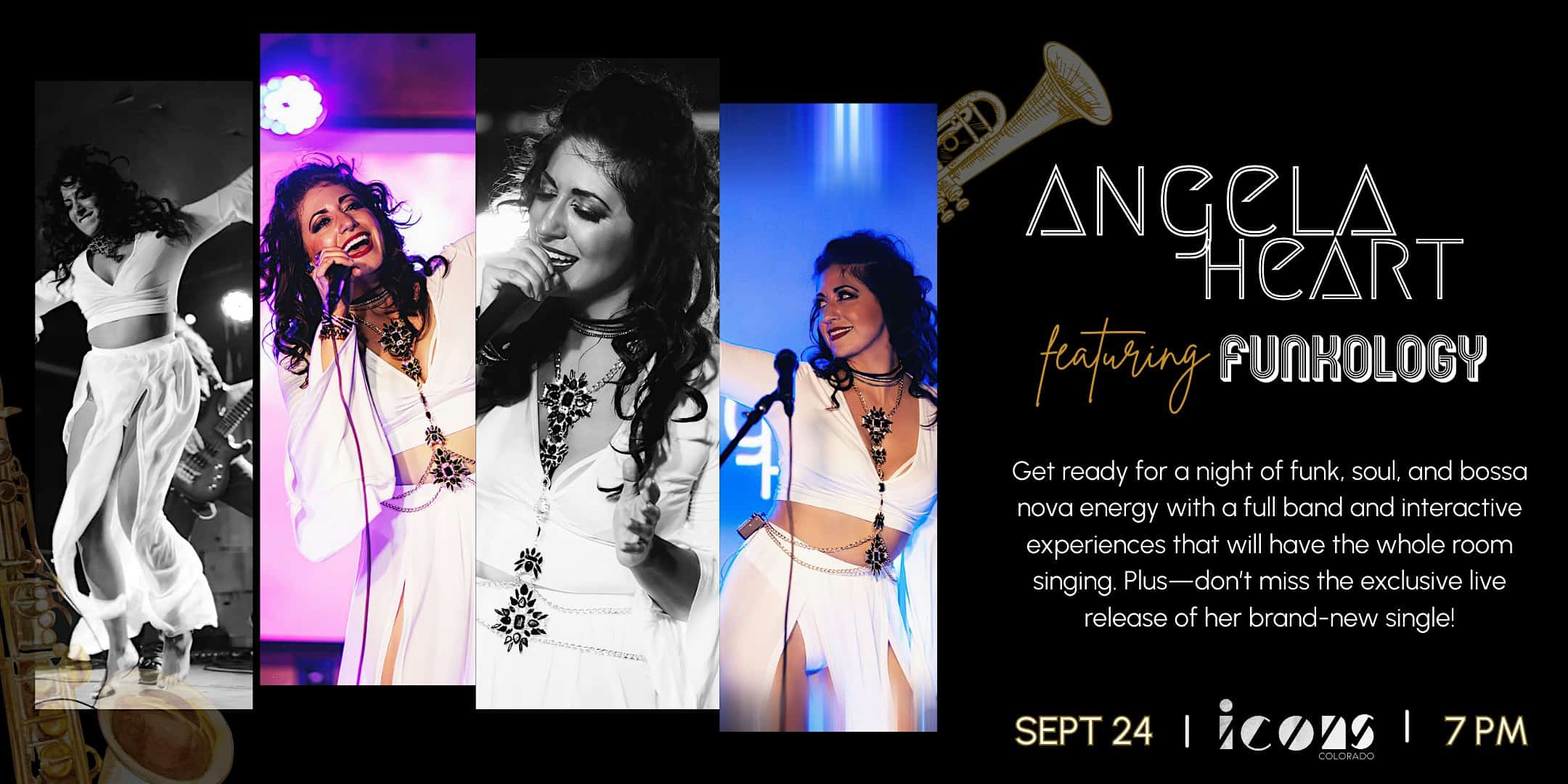 Angela Heart Featuring Funkology at 16 E Kiowa St – Colorado Springs, CO