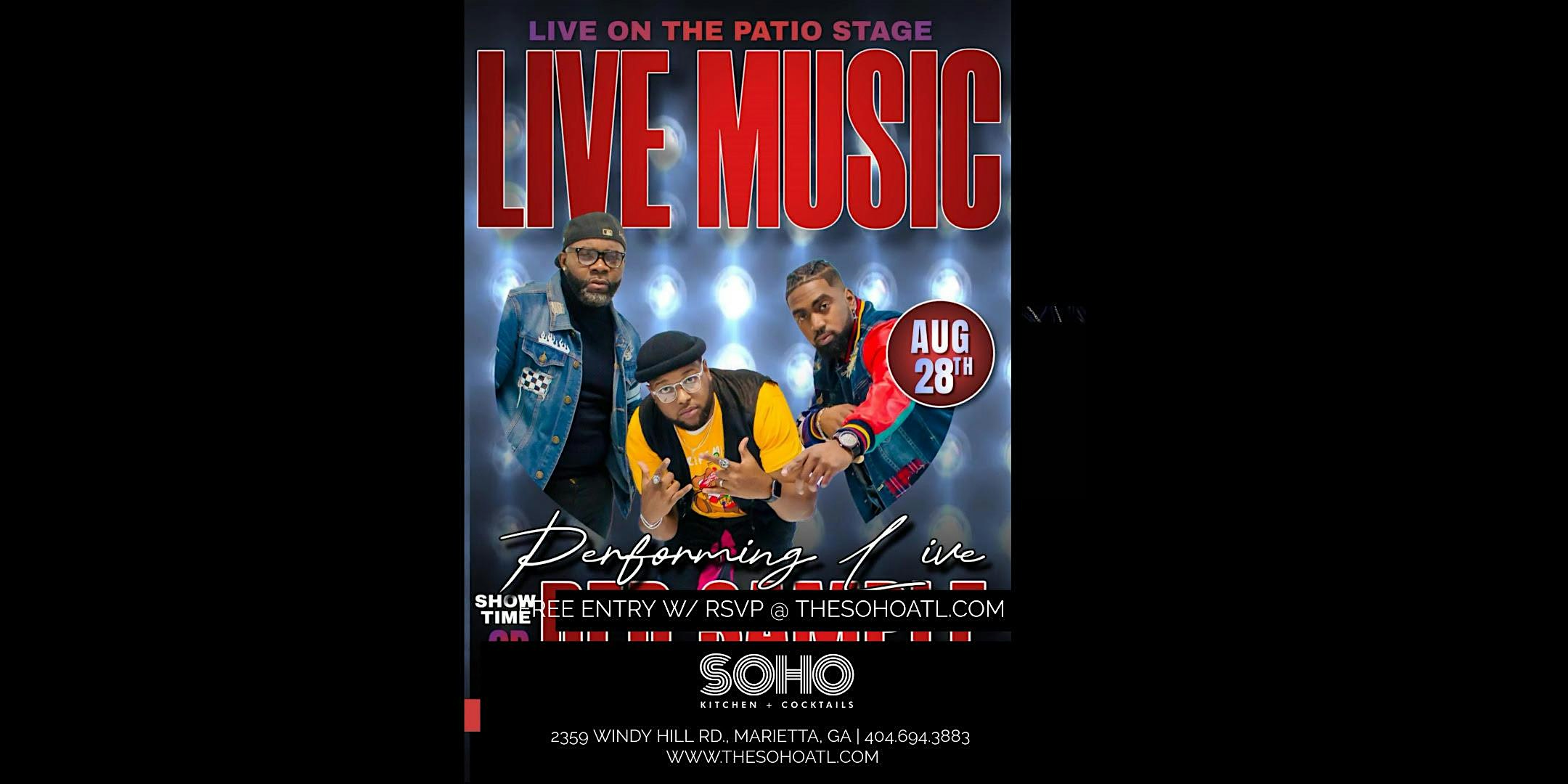 THIS THURSDAY LIVE @ THE PATIO SNELLVILLE IT’S THE RED SAMPLE BAND LIVE at The Patio Social Club – Snellville, GA