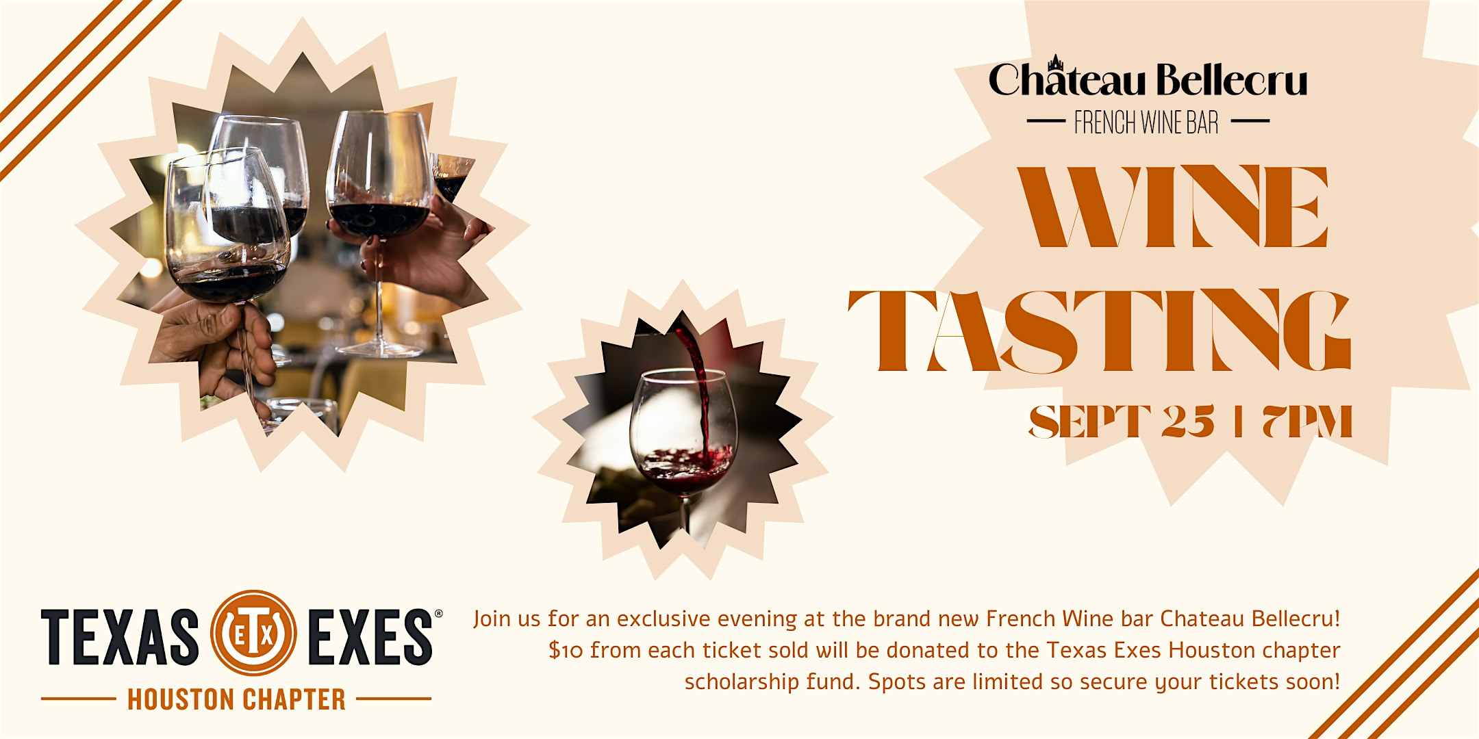 French Wine Tasting at Chateau Bellecru | Texas Exes Houston Chapter at 1515 Studemont St suite 103 – Houston, TX