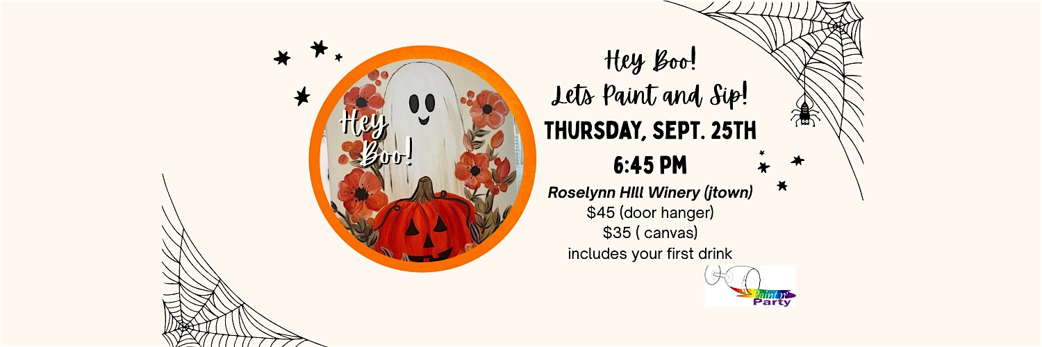 Hey Boo! Paint and Sip at Roselynn Hill Winery at Roselynn Hill Winery – Louisville, KY