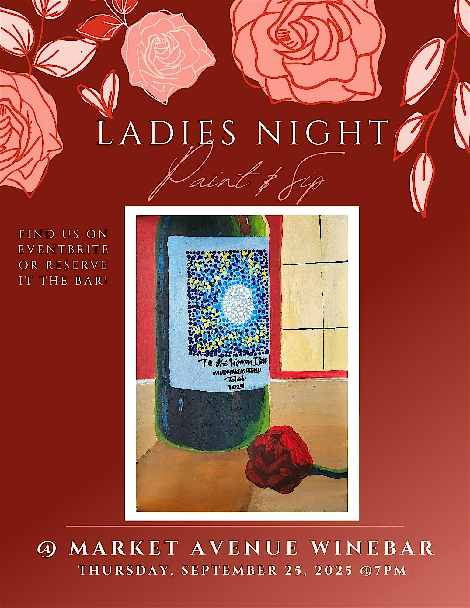 Ladies Night Paint & Sip at Market Avenue Wine Bar – Cleveland, OH