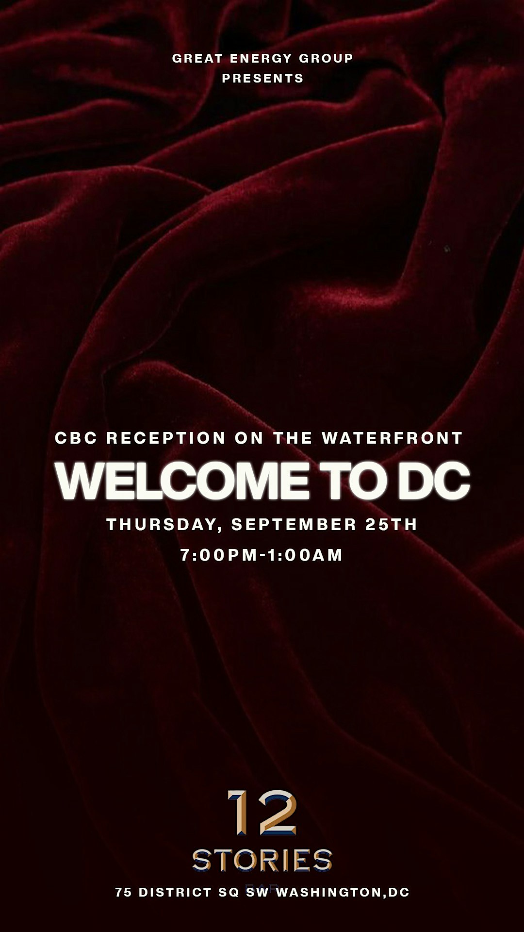 Welcome To DC – CBC Reception | 12 Stories | Thursday, Sep. 25th at 12 Stories – Washington, DC