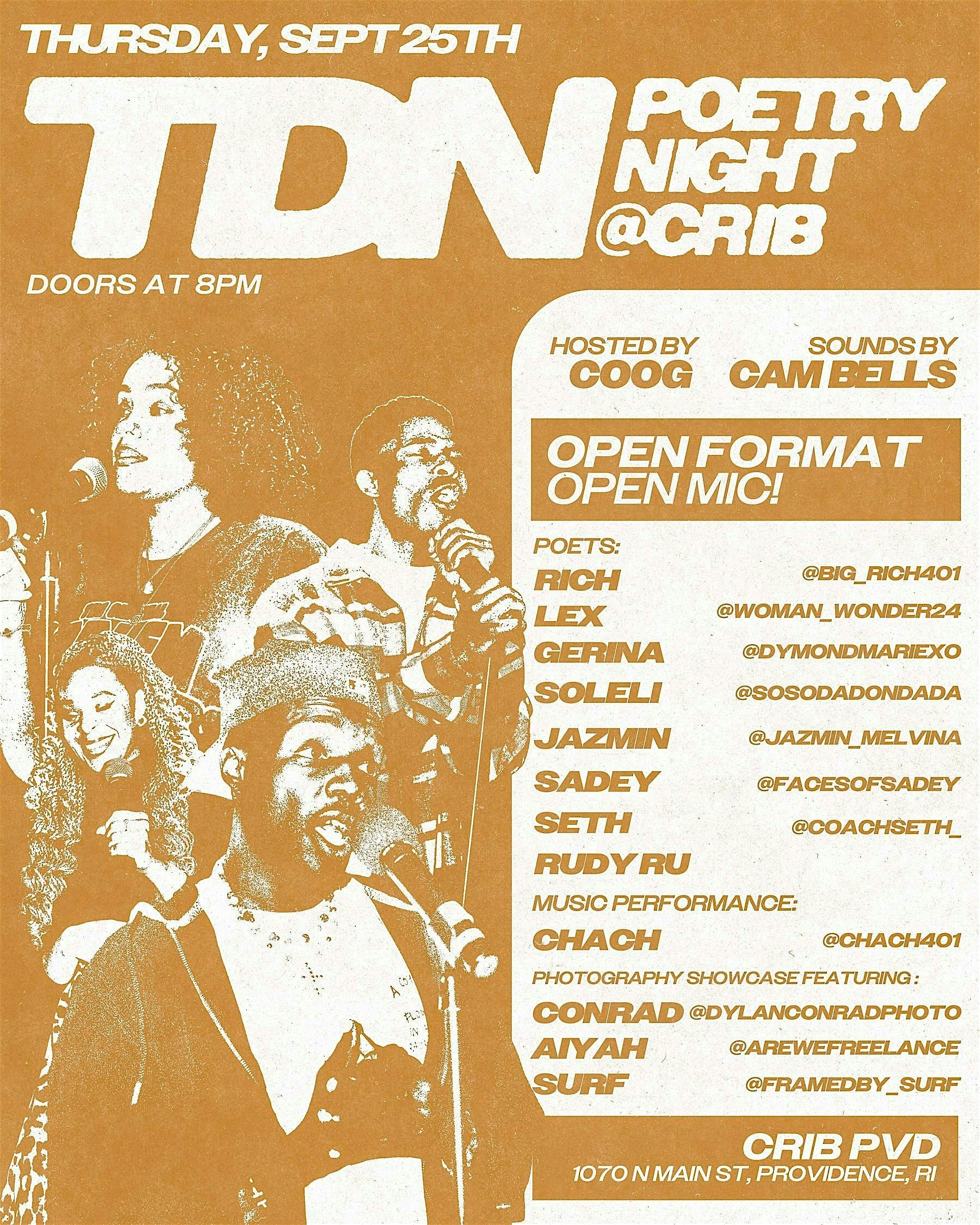 Poetry Night @ Crib at Crib (Providence) – Providence, RI