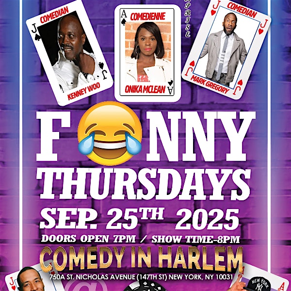 Funny Thursdays at Comedy In Harlem! at Comedy In Harlem – New York, NY