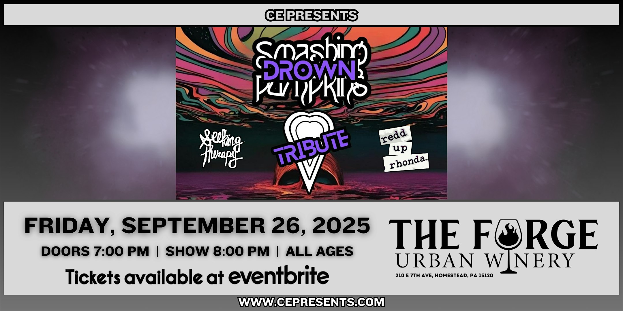 DROWN – Smashing Pumpkins Tribute at The Forge Urban Winery – Homestead, PA