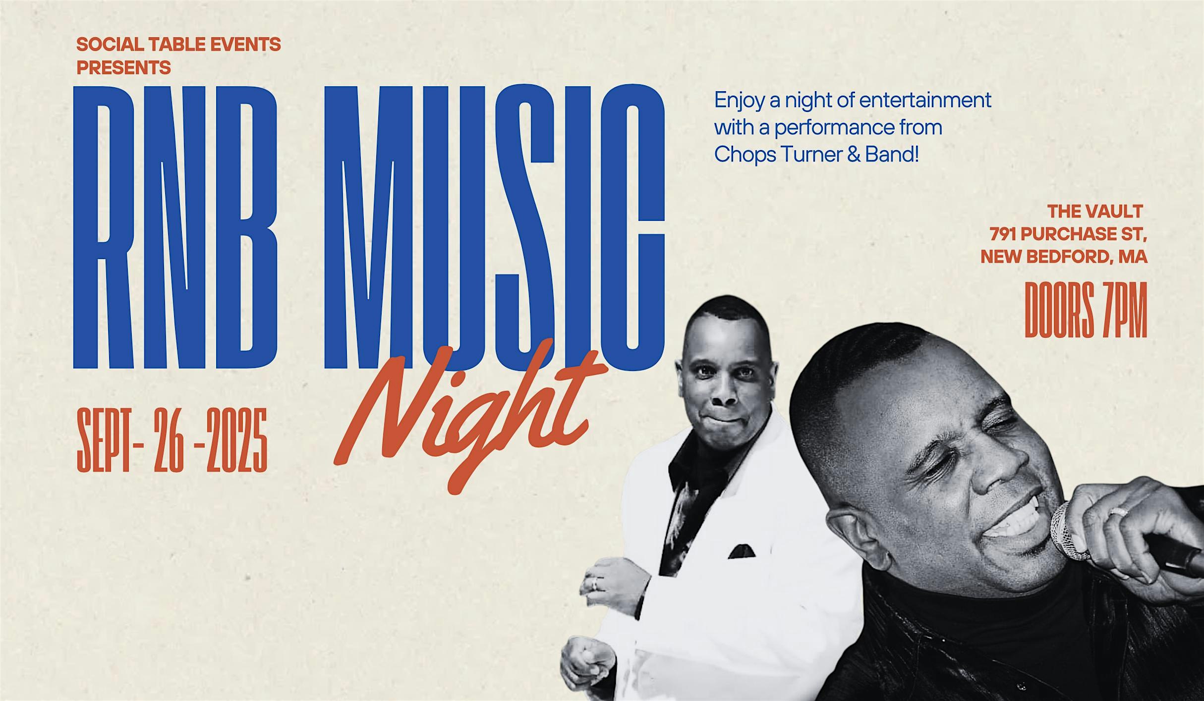 Chops Turner 65th Birthday Bash with Live Band! at The Vault Performing Arts Center & Pub – New Bedford, MA