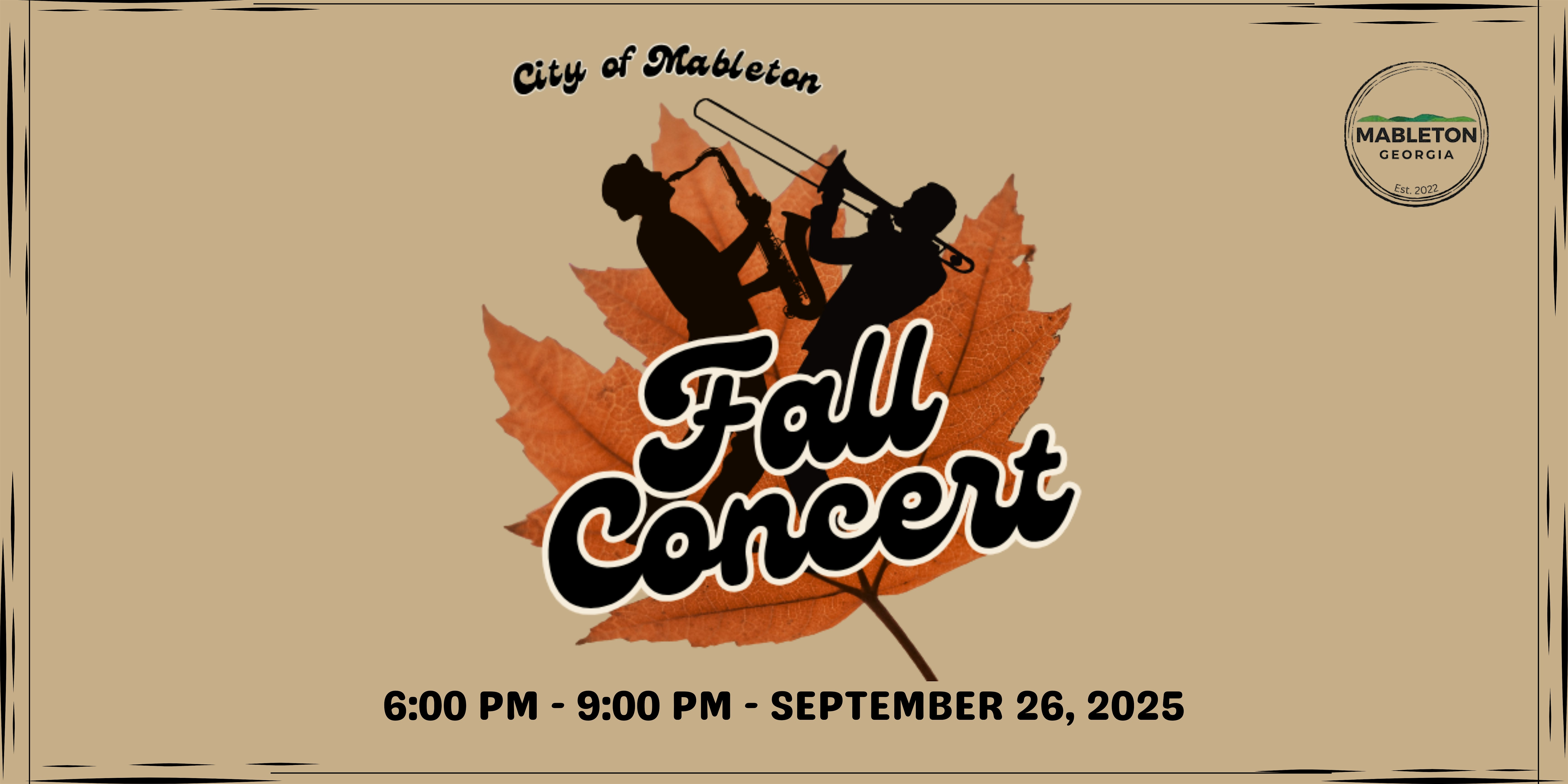 The City of Mableton Fall Jazz Concert at 5220 Church St SW – Mableton, GA