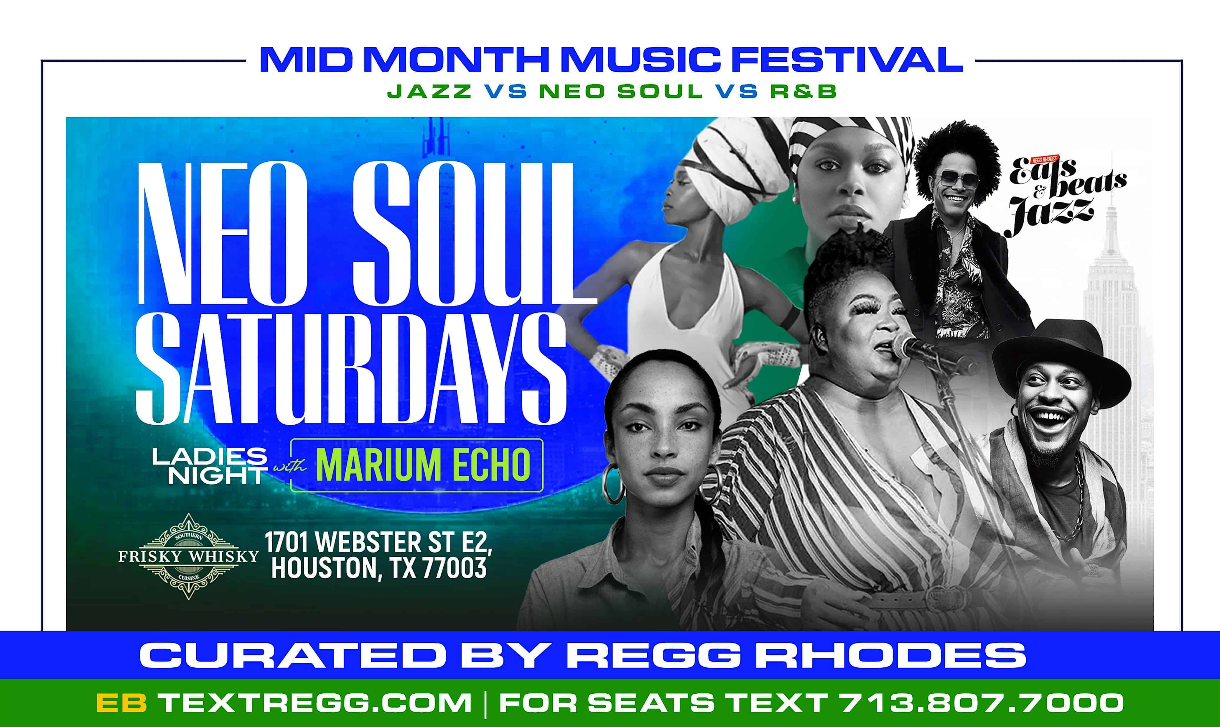 LIVE MUSIC FRIDAYS & SATURDAYS – R&B vs NEO SOUL vs JAZZ in MIDTOWN at Frisky Whisky – Houston, TX