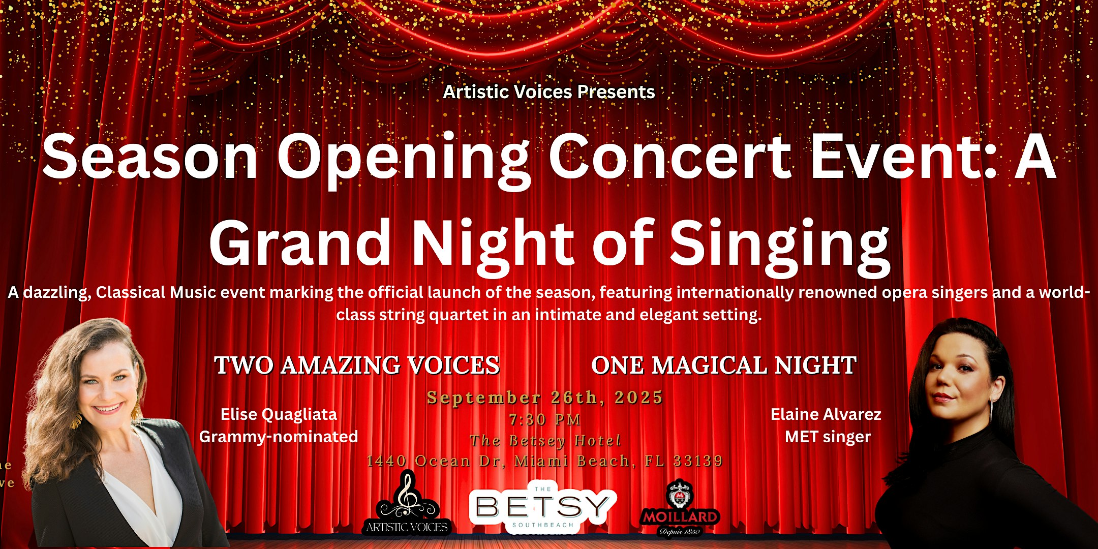 Grand Opening Night with MET Singers&String quartet at The Betsy Hotel – Miami Beach, FL