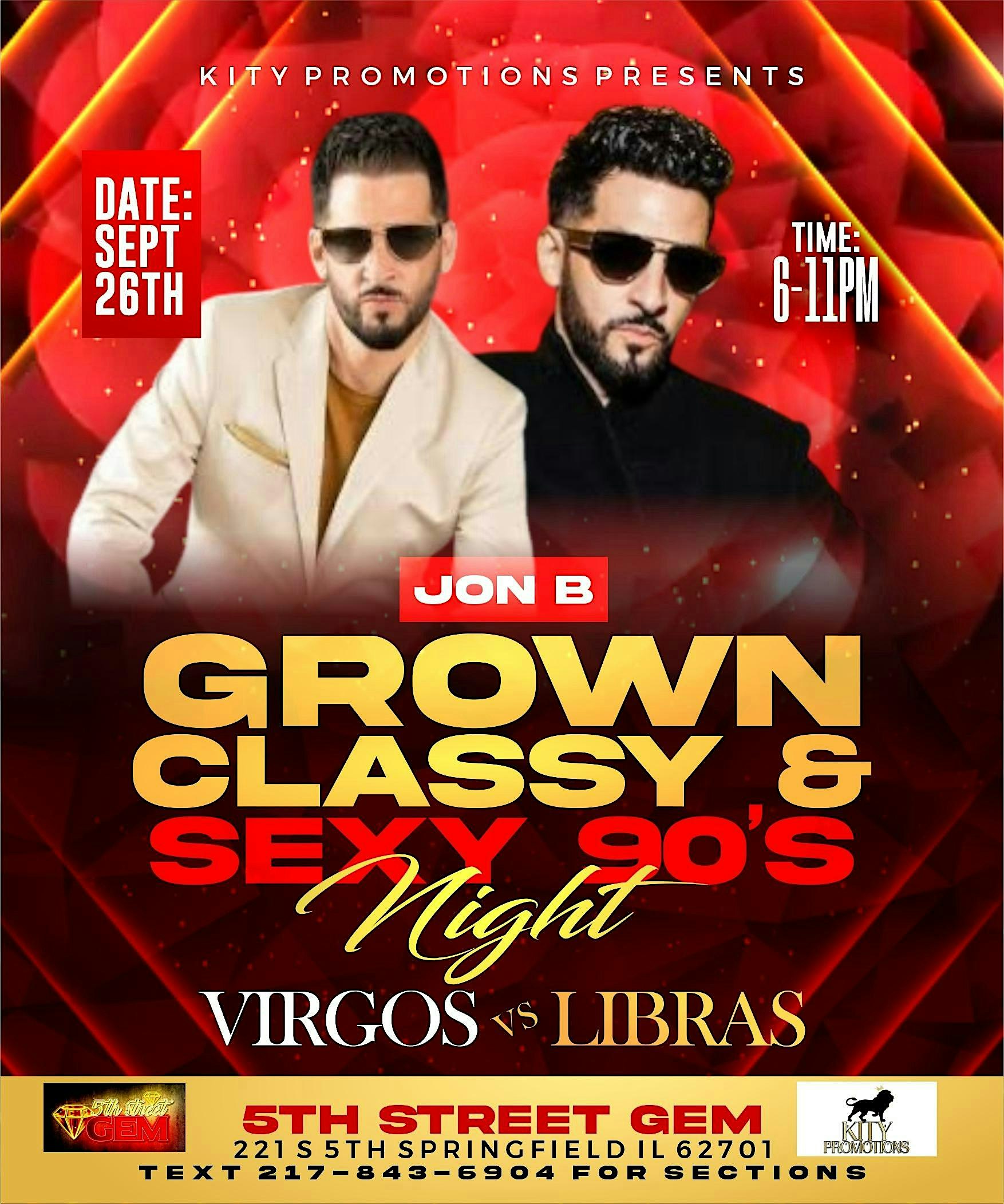Grown, Classy & Sexy 90’s Virgos vs Libras Bash at 221 S 5th St – Springfield, IL