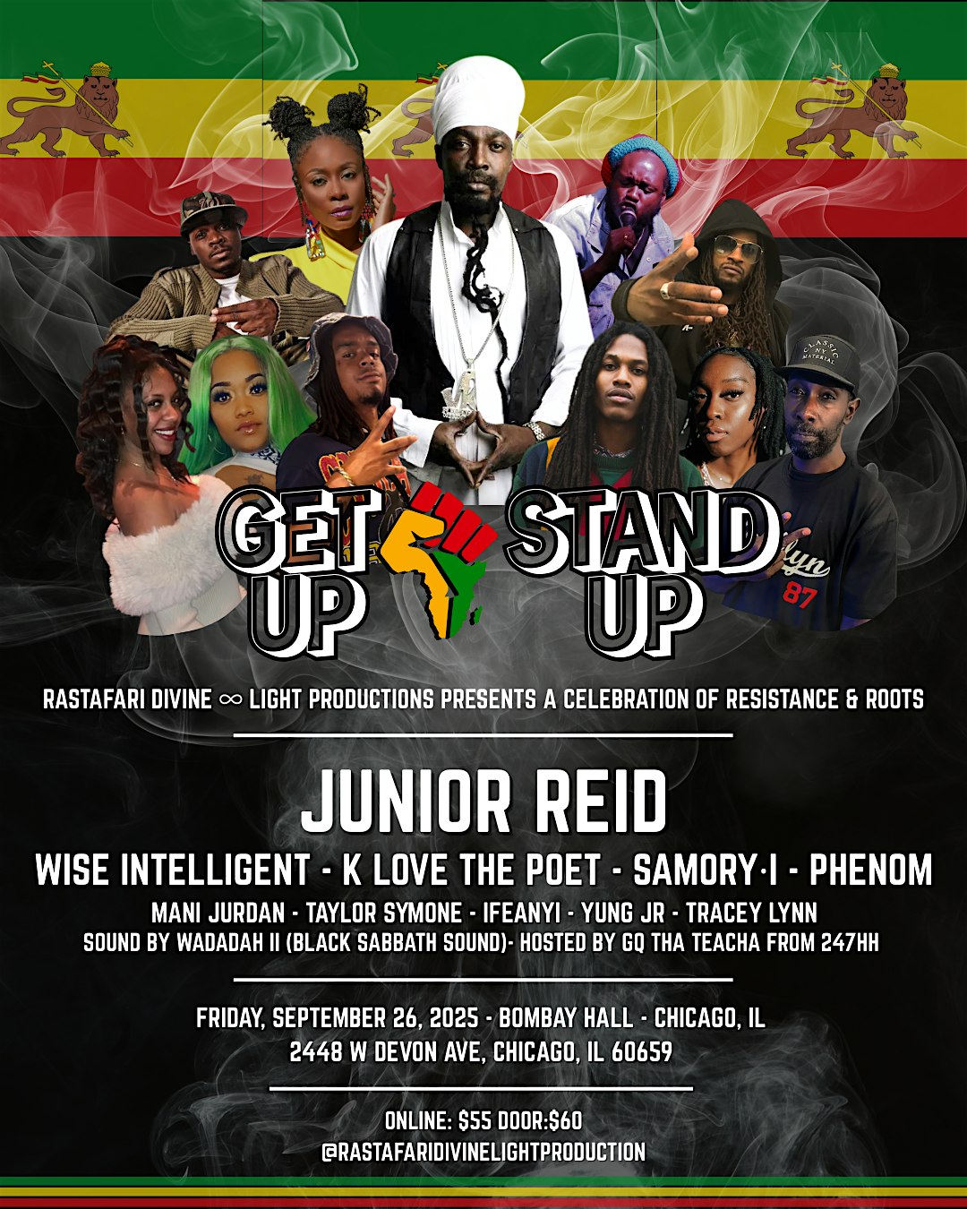 Get Up Stand Up! A Celebration of Resistance & Roots at Bombay Hall Banquets – Chicago, IL