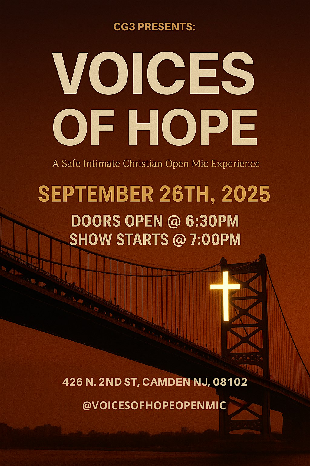 Voices Of Hope Christian Open Mic at Victory Temple Community Church – Camden, NJ