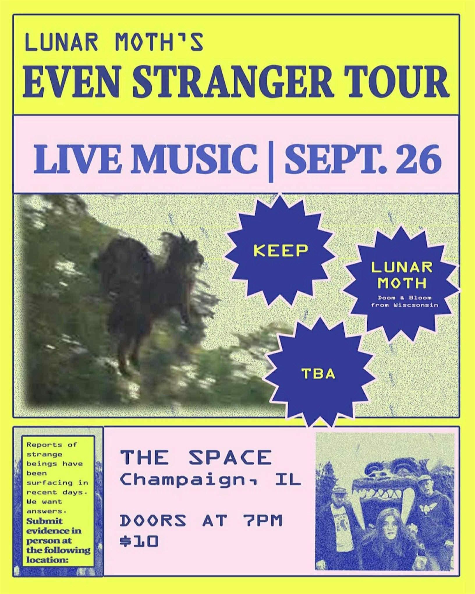 Keep With Lunar Moth and TBA at The Space – Champaign, IL