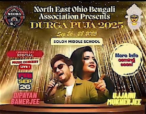Music Concert- North East Ohio Bengali Association aka NEOBA at Solon Middle School – Solon, OH