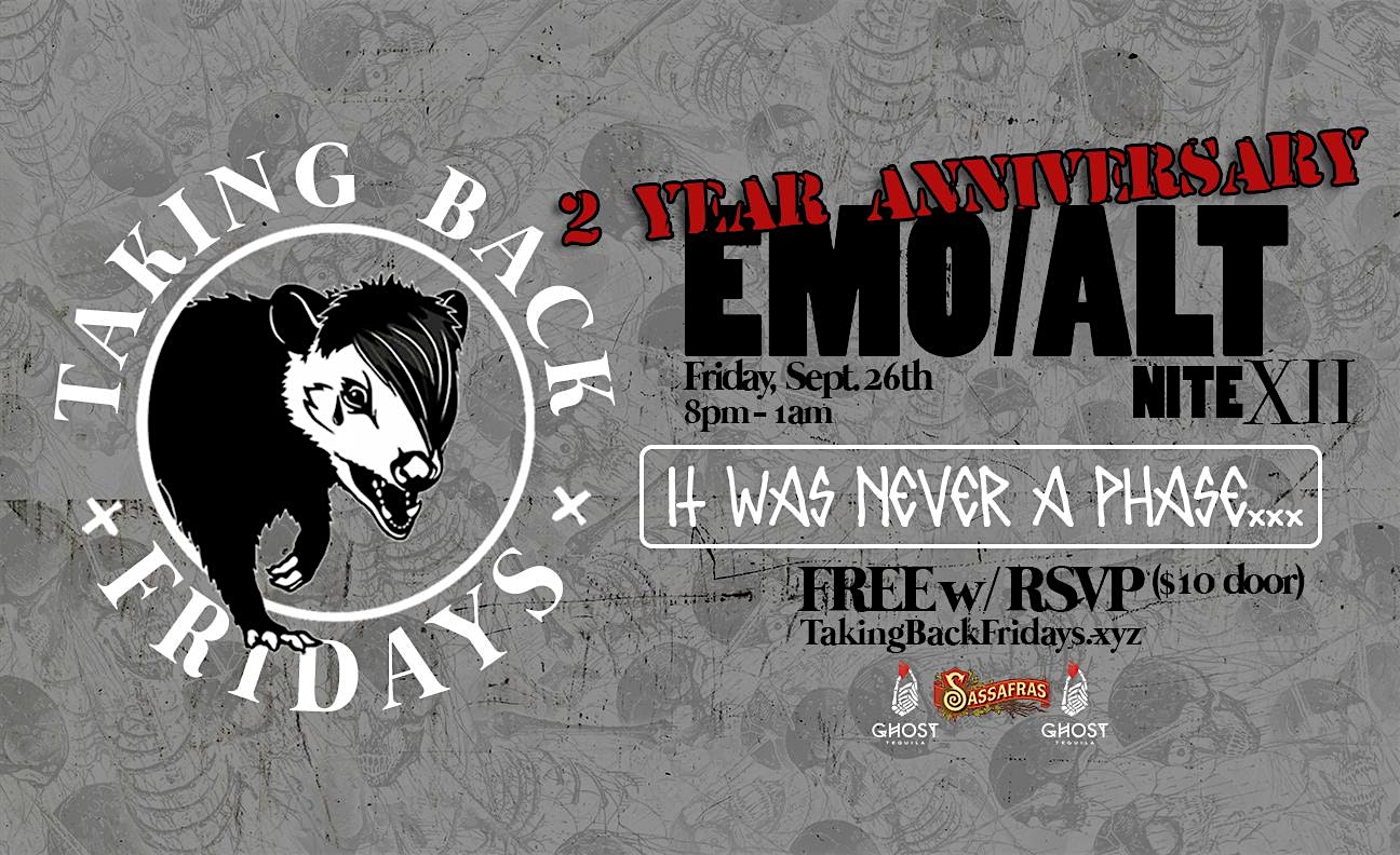 TAKING BACK FRIDAYS – NITE XIII – 2 YEAR ANNIVERSARY at Sassafras Saloon – Los Angeles, CA