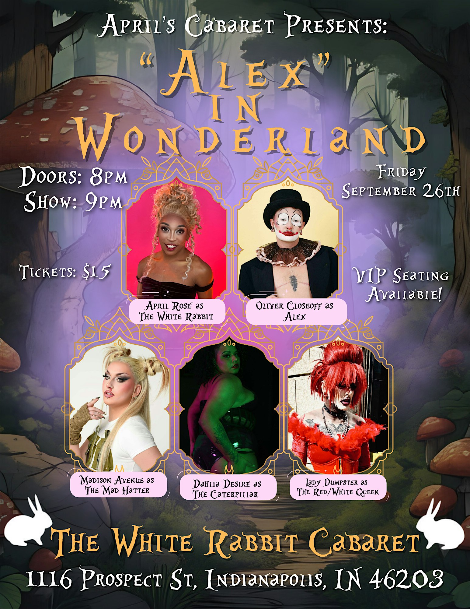 April’s Cabaret presents Alex in Wonderland at White Rabbit Cabaret – Indianapolis, IN