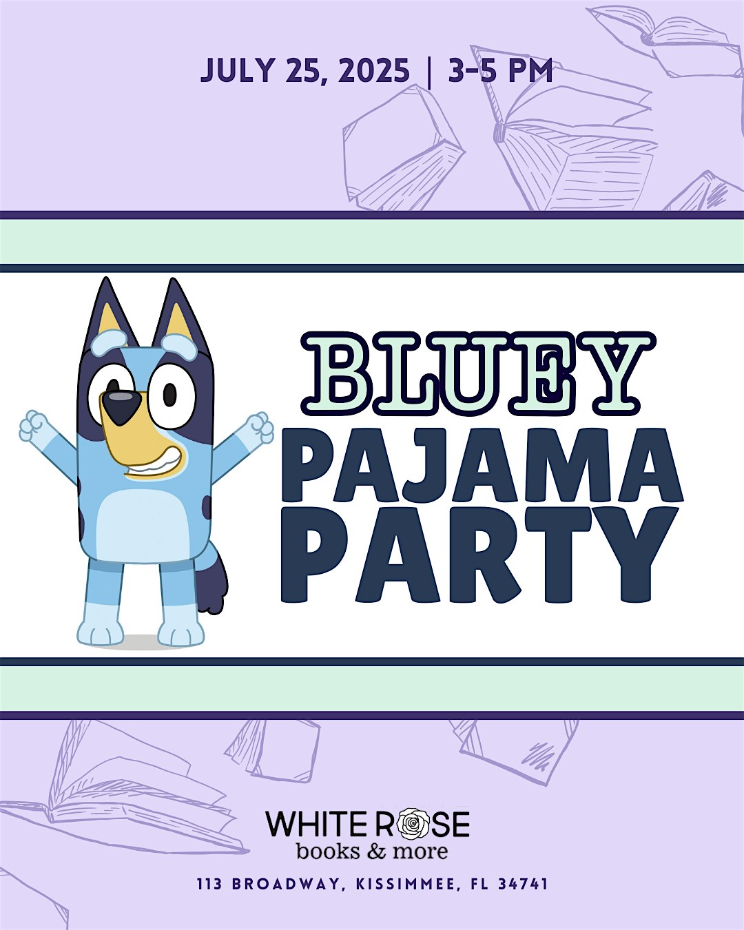 Bluey Pajama Party at White Rose Books & More – Kissimmee, FL
