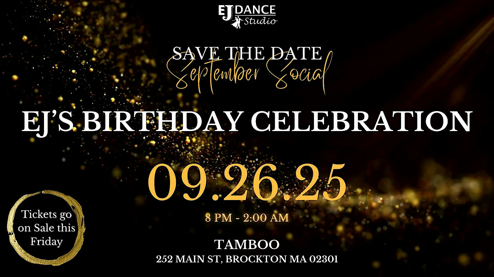 EJ Birthday Celebration – September Social at Tamboo at Tamboo Bistro – Brockton, MA